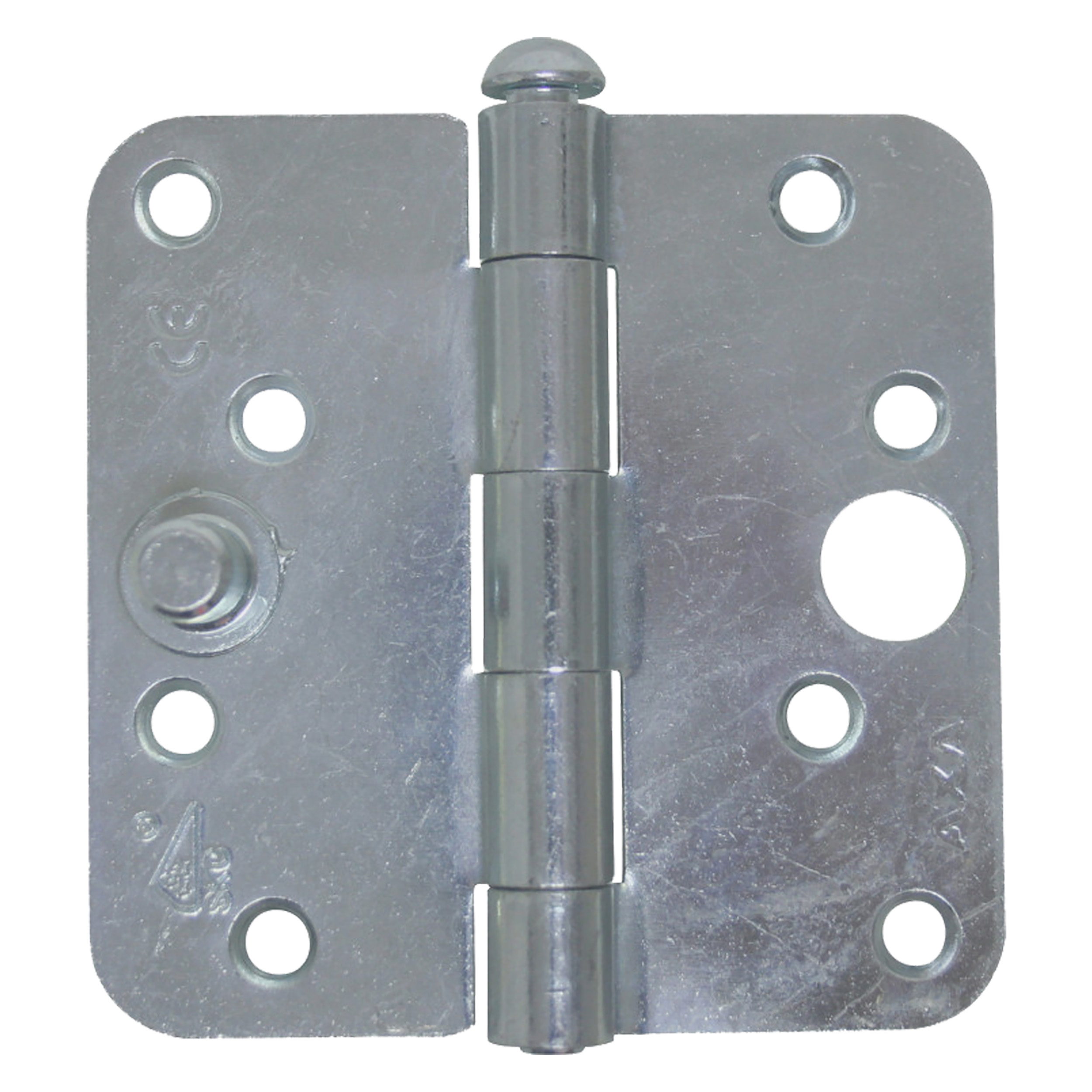 44.000.43 Axa  veiligheidsscharnier vierkant - met ronde hoeken - losse pen - SKG***  89 x 89 mm