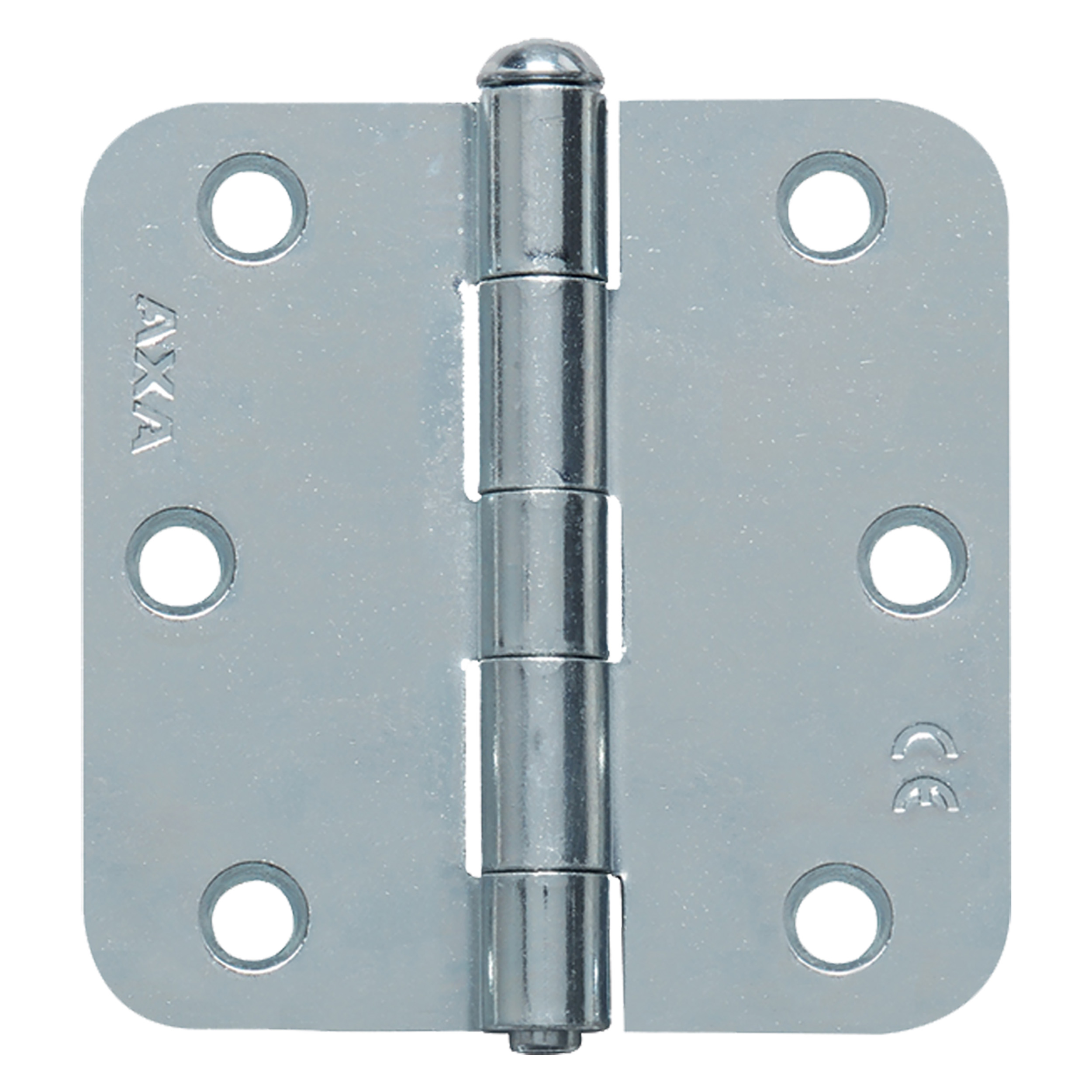44.000.66 Axa  scharnier vierkant model - met ronde hoeken - verzinkt  76 x 76 mm