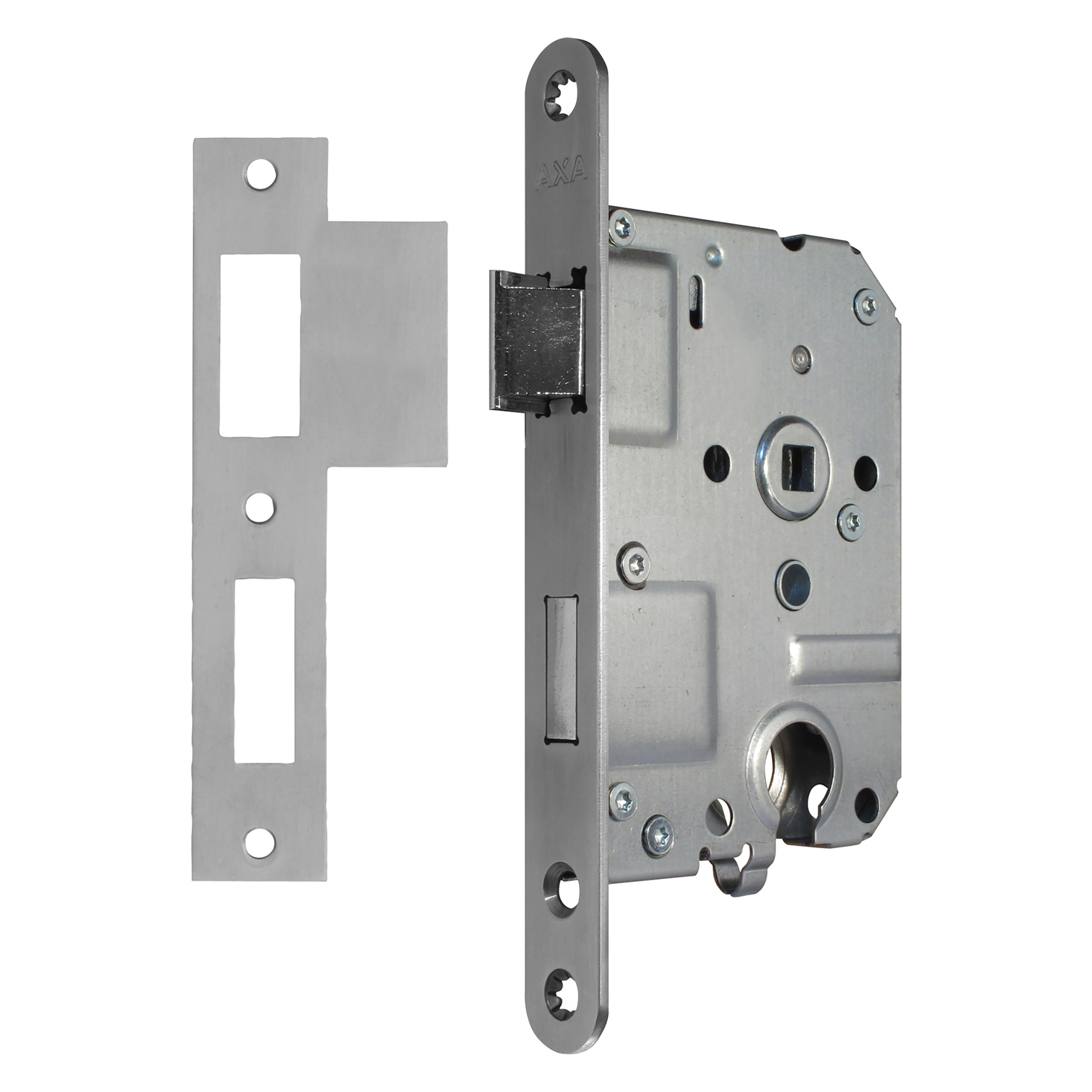 44.003.81 Axa  cilinderslot type 7145 - PC55 - voor binnendeuren - met cilindergat RVS 174 x 20 x 16 mm