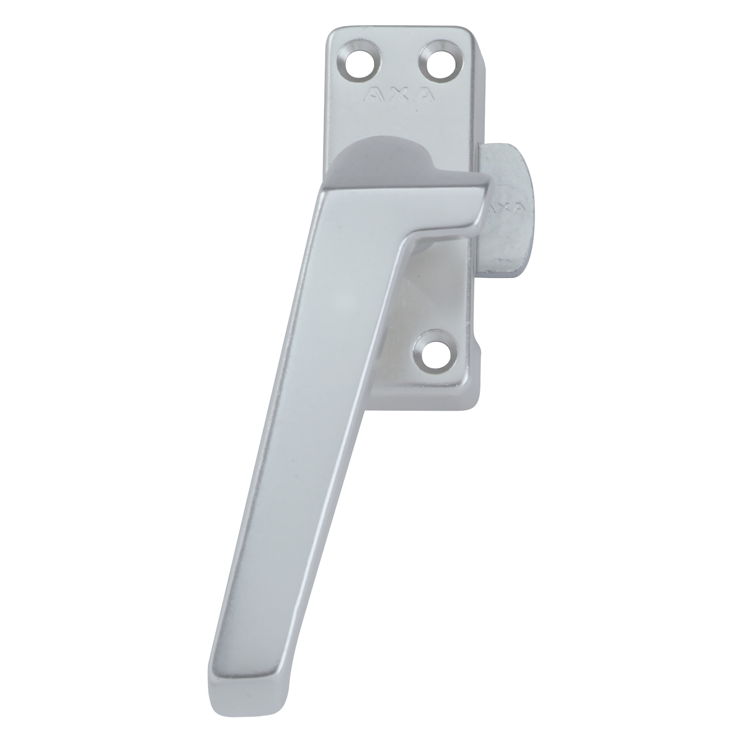 44.005.02 Axa  raamsluiting plat model met nok - links - type 3302 aluminium F1 74 x 30 mm