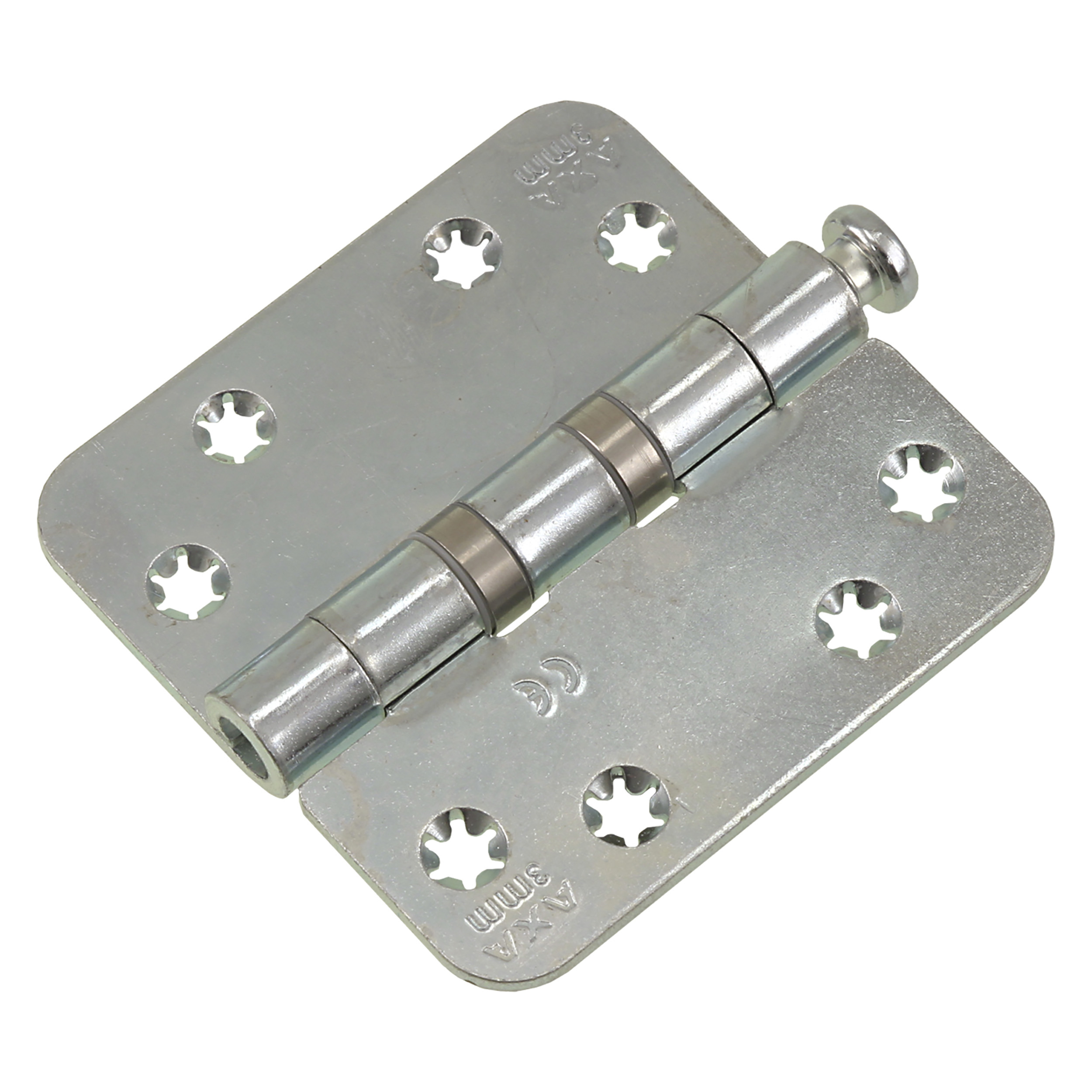 44.009.89 Axa Smart Easyfix kogelscharnier vierkant model - met ronde hoeken - verzinkt  89 x 89 x 3 mm