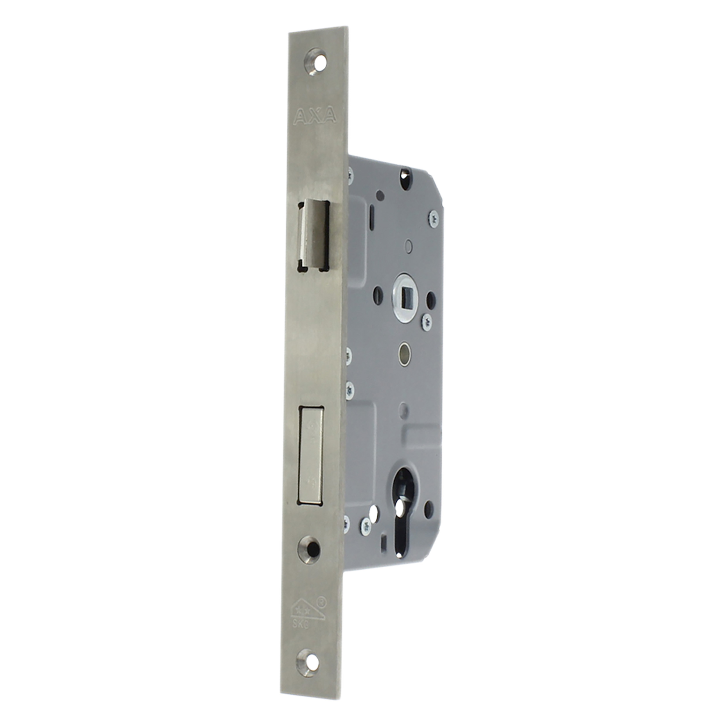 44.019.05 Axa  cilinderslot rechthoekig - sluitkom - rechts en links - SKG**  240 x 25 x 4 mm