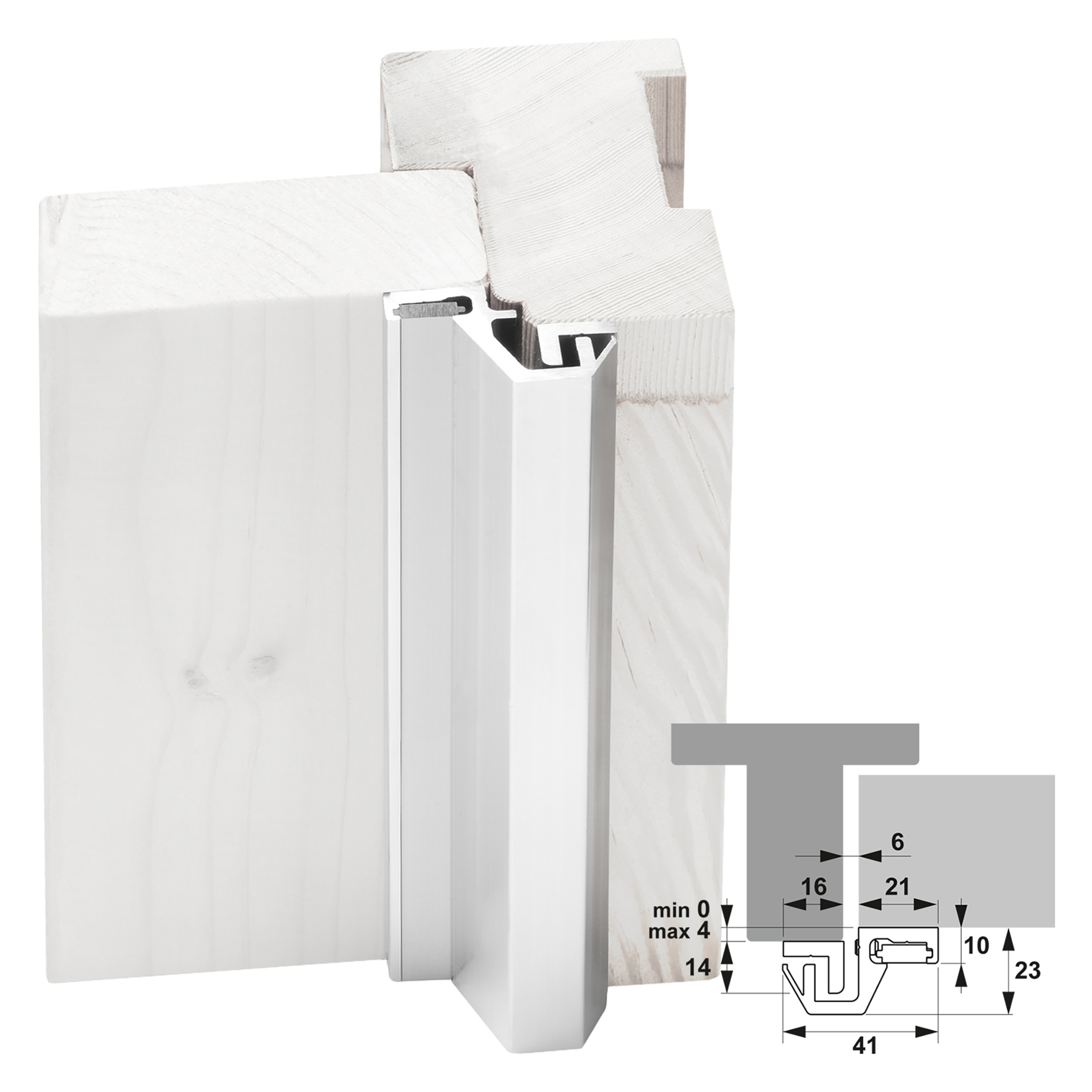 44.020.35 Axa  beveiligingsstrip achterdeur - buitendraaiend - type M3-EX 0-4 - SKG* aluminium F1 215 cm