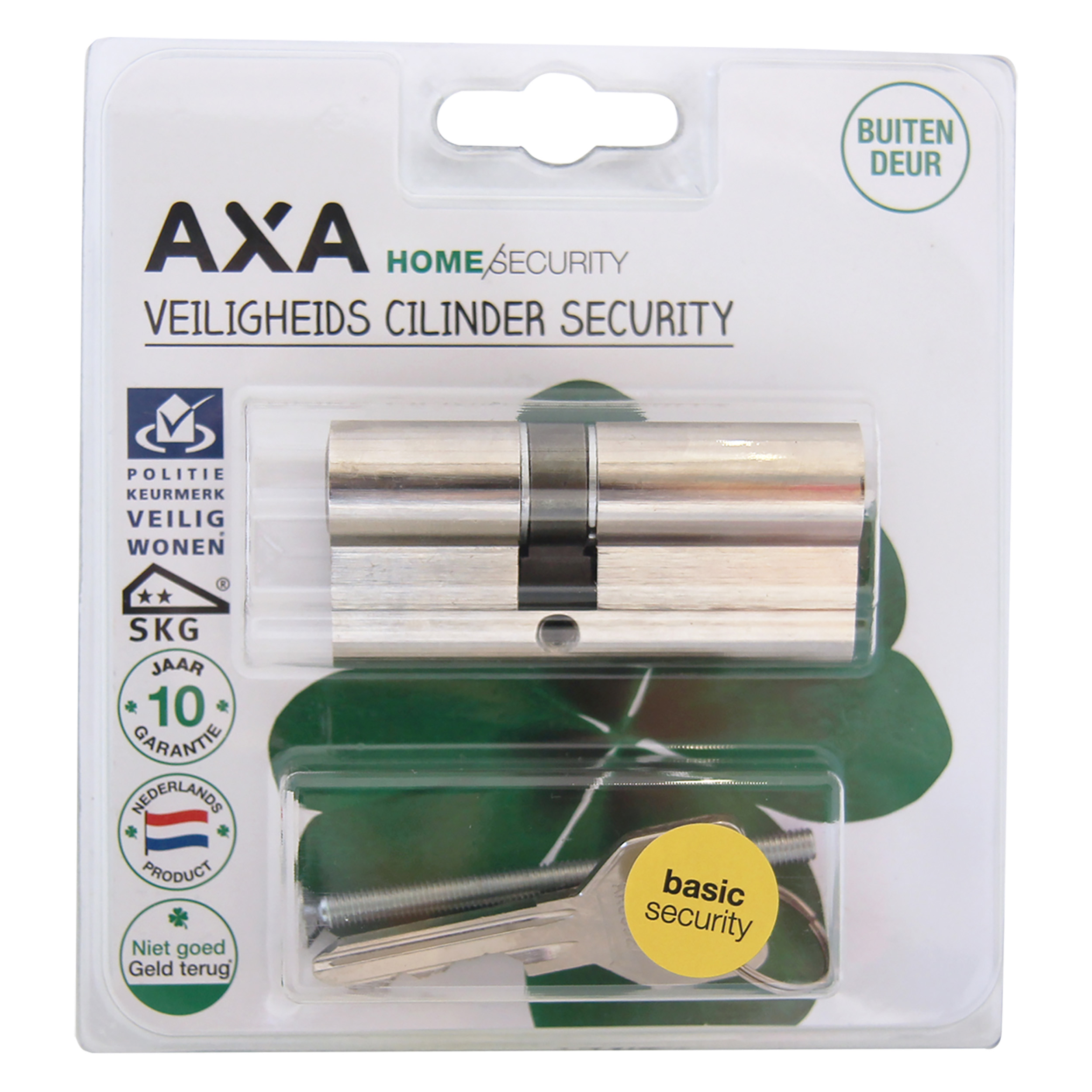 44.020.73 Axa  profielcilinder type 7211 comfort security - messing vernikkeld - SKG** - 30/40 mm