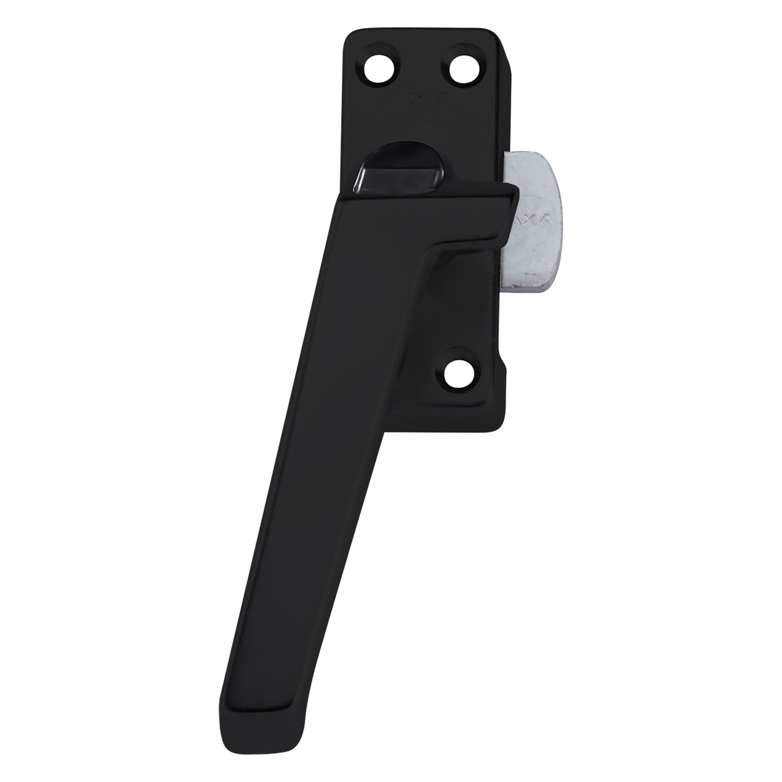 44.020.96 Axa  raamsluiting met knop - links - type 3308 zwart 74 x 30 mm