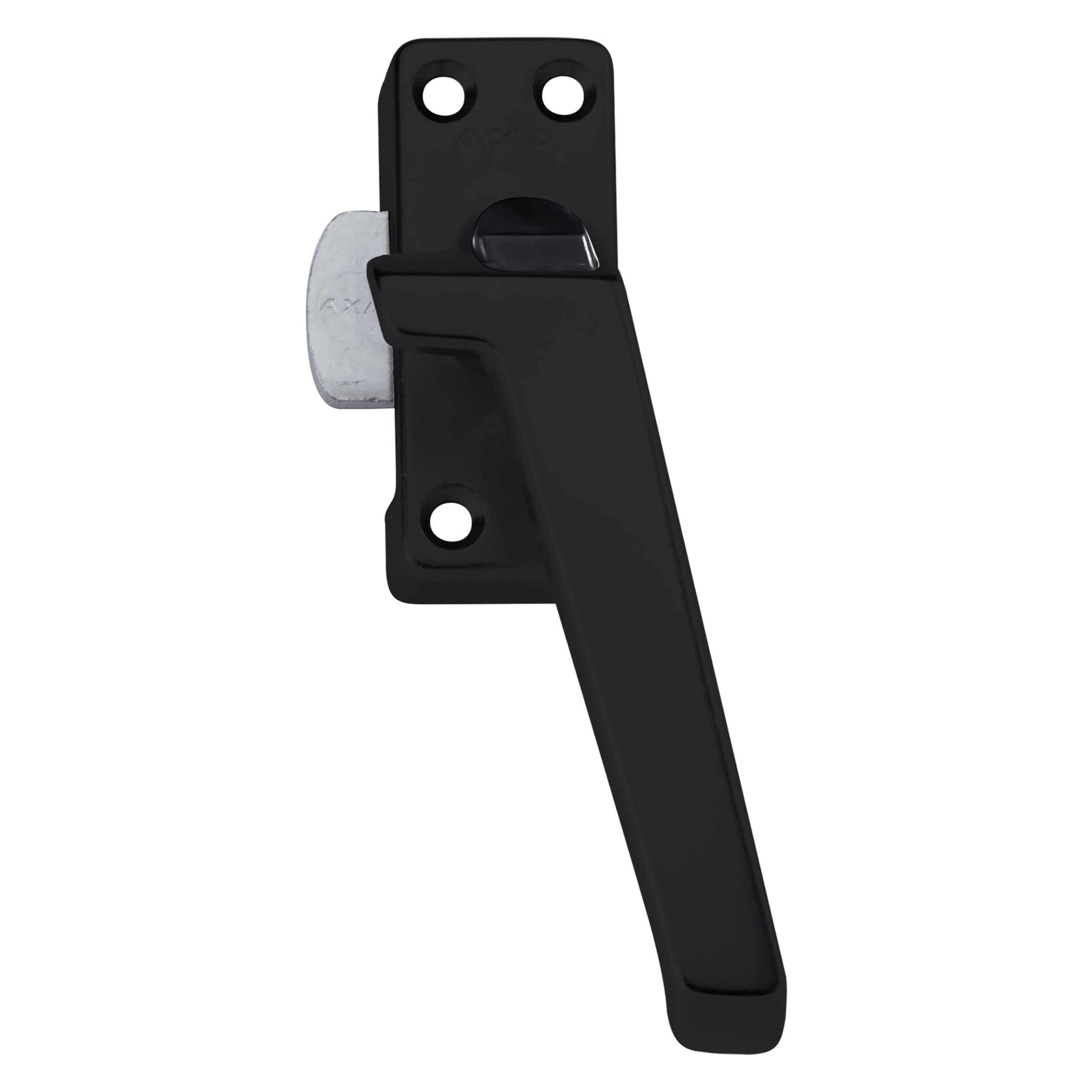 44.020.97 Axa  raamsluiting met knop - rechts - type 3308 zwart 74 x 30 mm