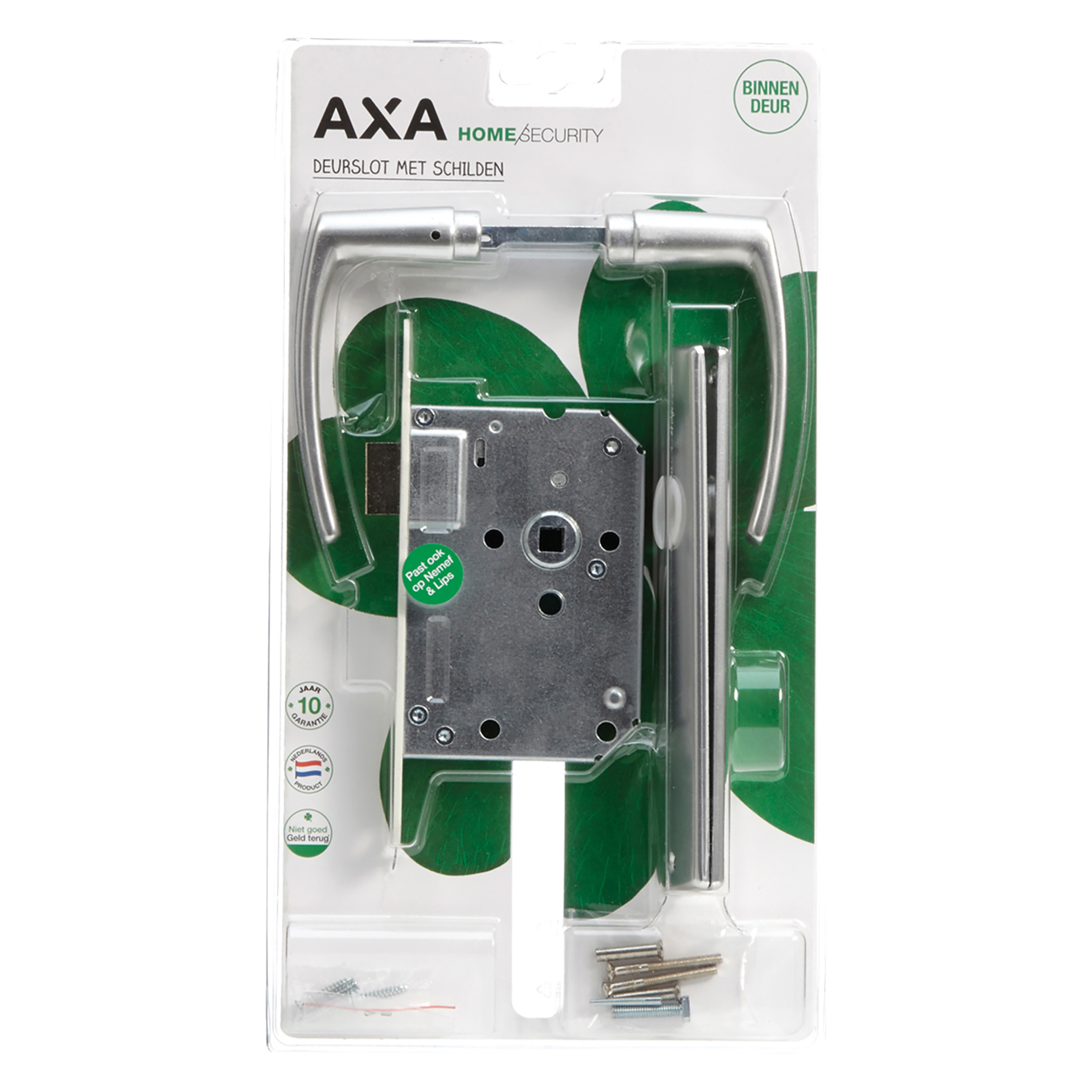 44.021.54 Axa  loopslot type 7155 - voor binnendeuren - universeel - incl. Curve schilden wit 