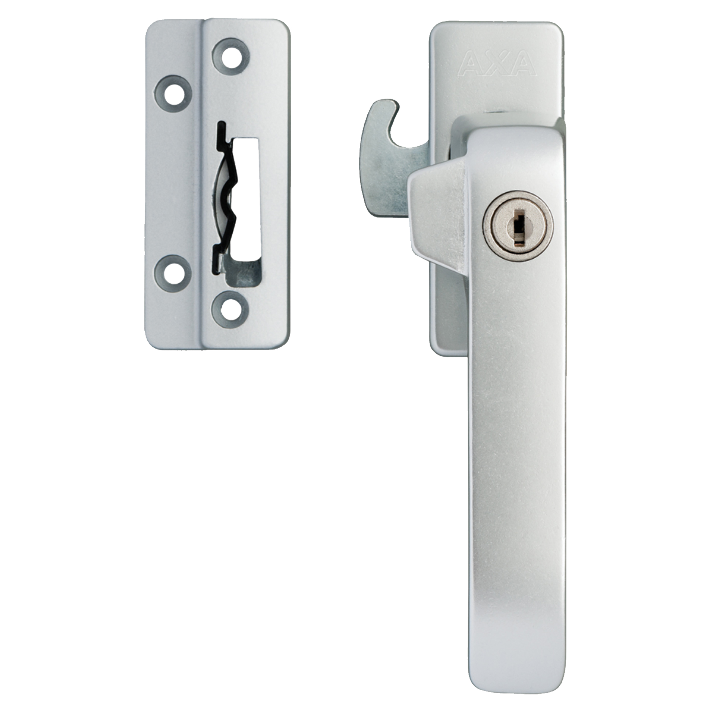 44.022.25 Axa  raamsluiting met cilinderslot - rechts - type 3329 - SKG* aluminium F1 145 x 30 x 46 mm
