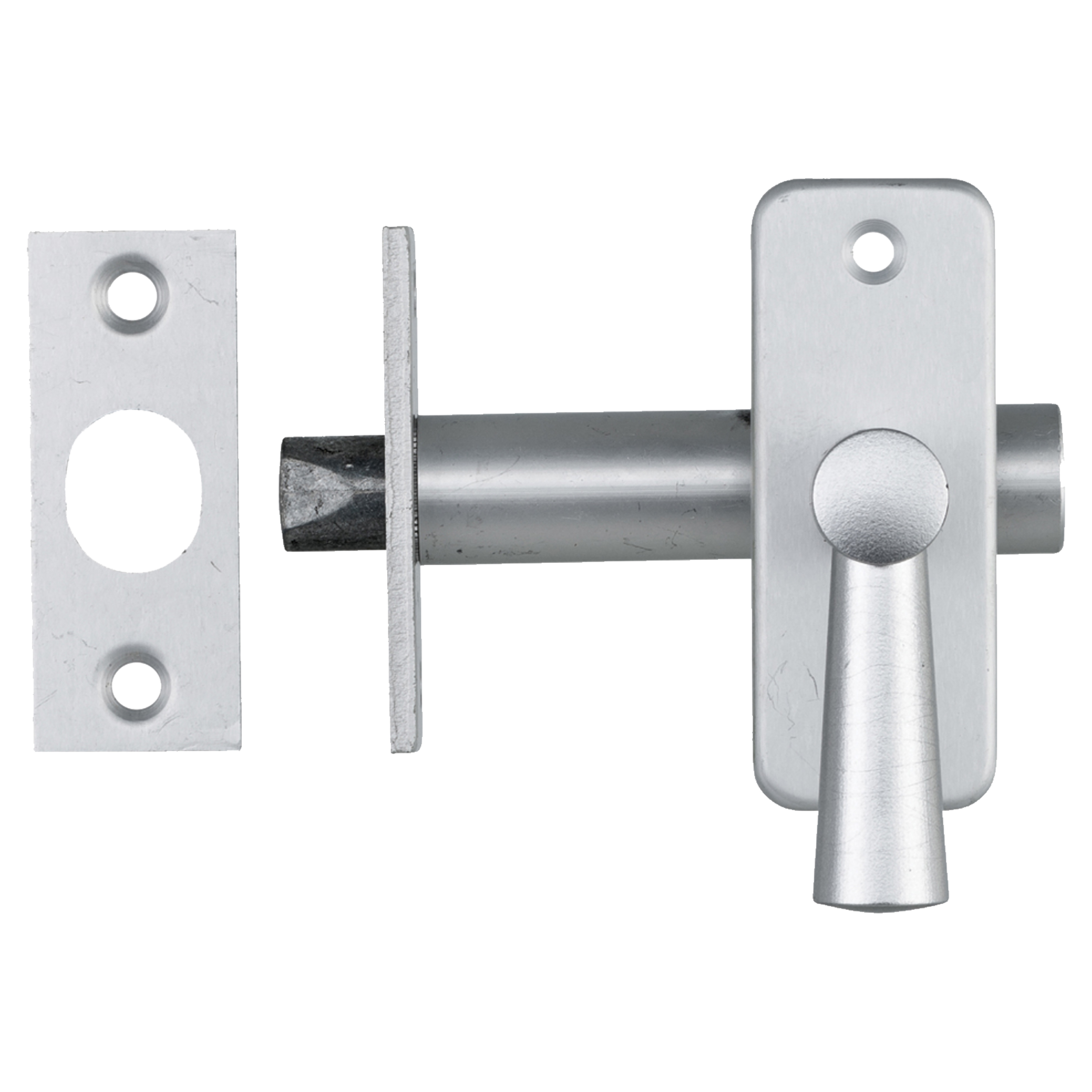 44.022.27 Axa  inboorgrendel type DM50 - voor buitendeuren - met sluitplaat - afsluitbaar aluminium F1 70 mm