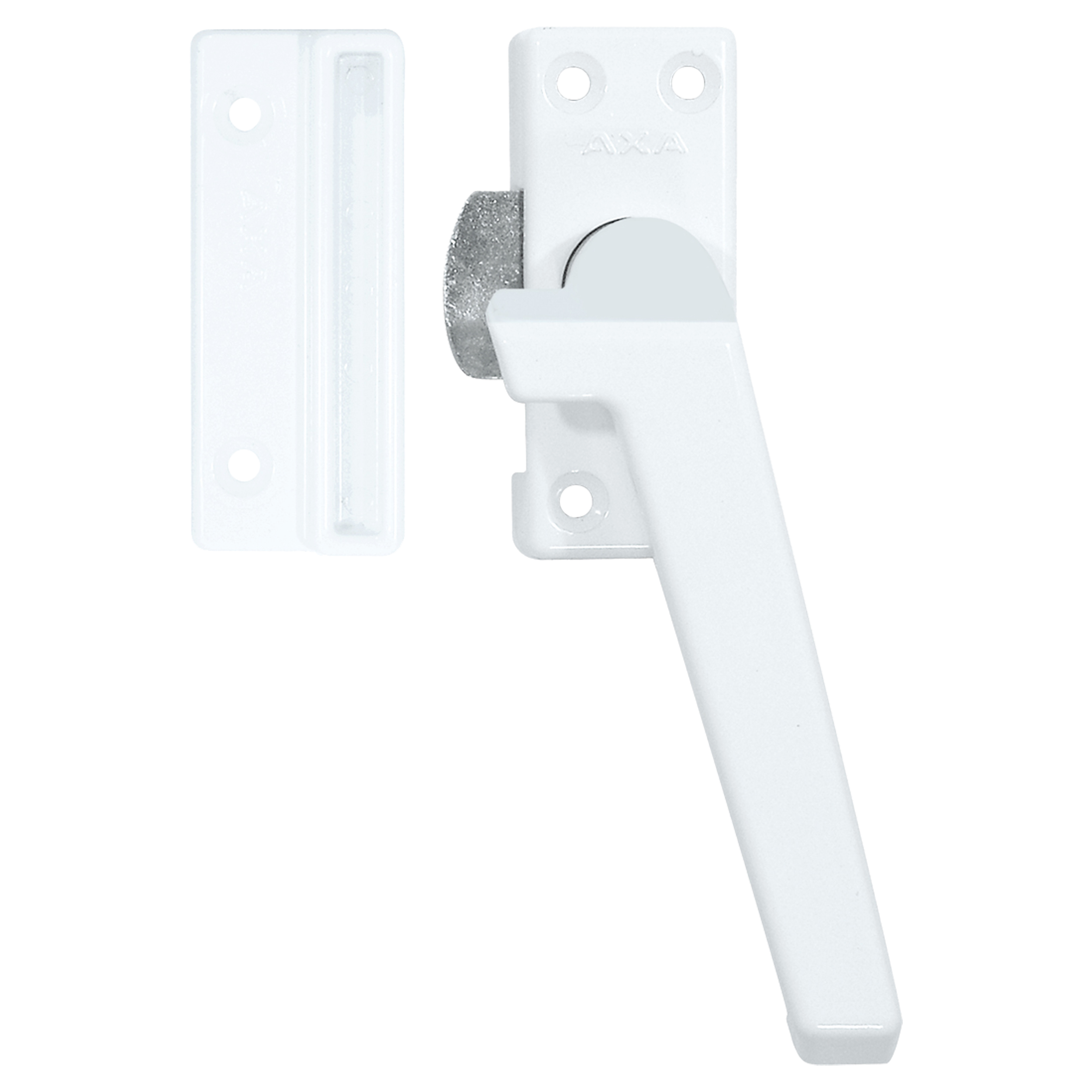 44.022.37 Axa  raamsluiting plat model met nok - rechts - type 3302 wit 74 x 30 mm