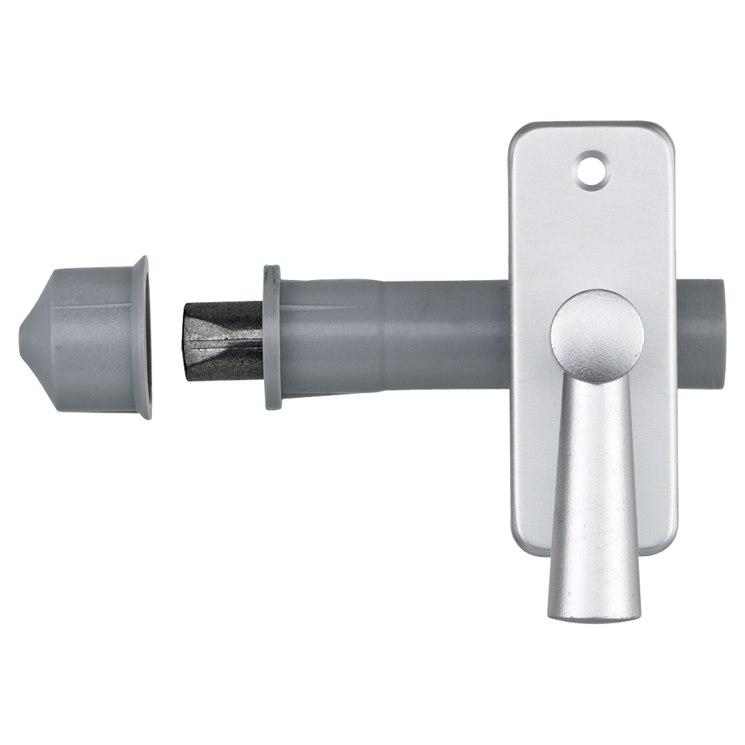 44.022.66 Axa  inboorgrendel type DM50 - voor buitendeuren - met sluitkom - afsluitbaar aluminium F1 70 x 25 x 65 mm