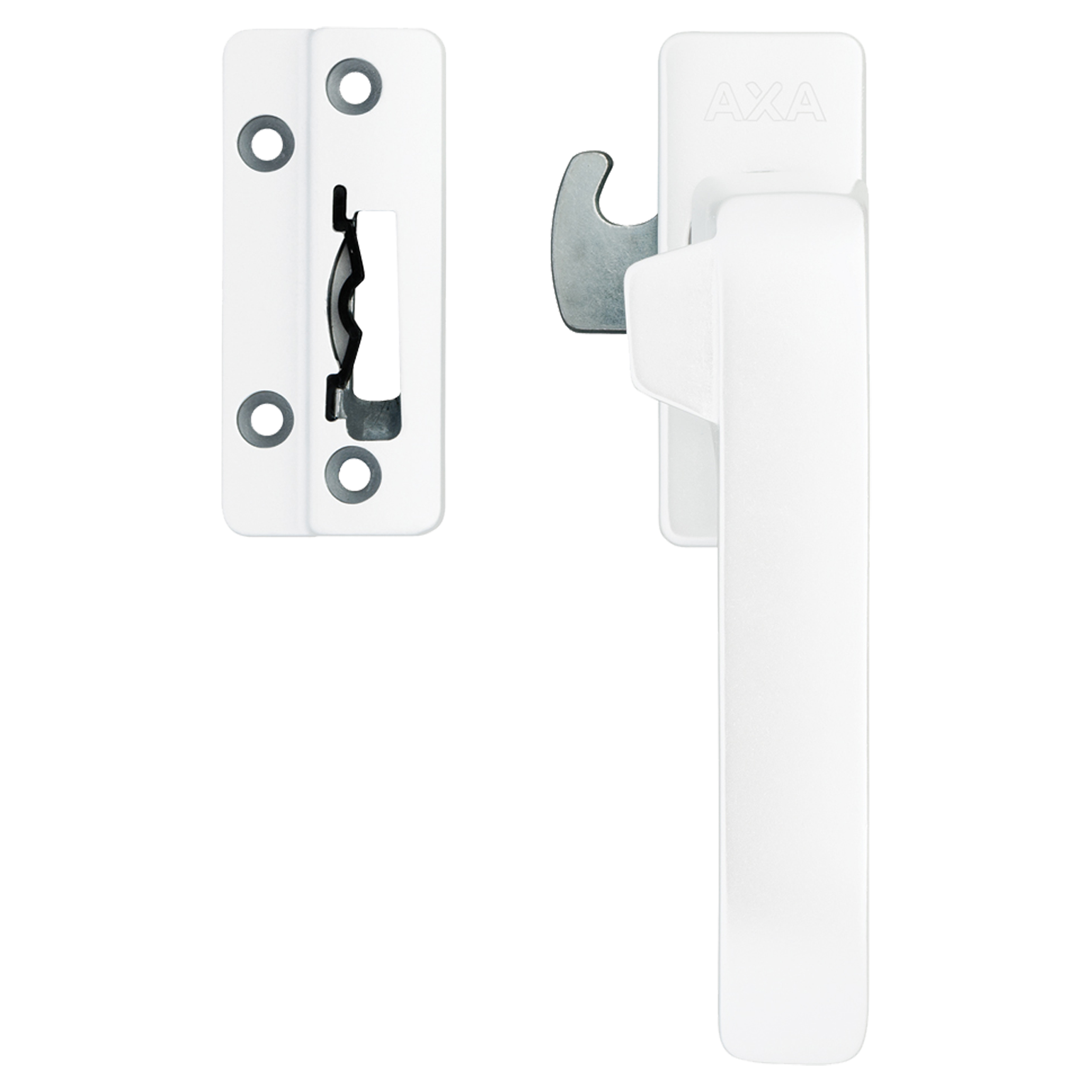 44.022.72 Axa  raamsluiting opbouw - rechts wit 145 x 30 x 46 mm
