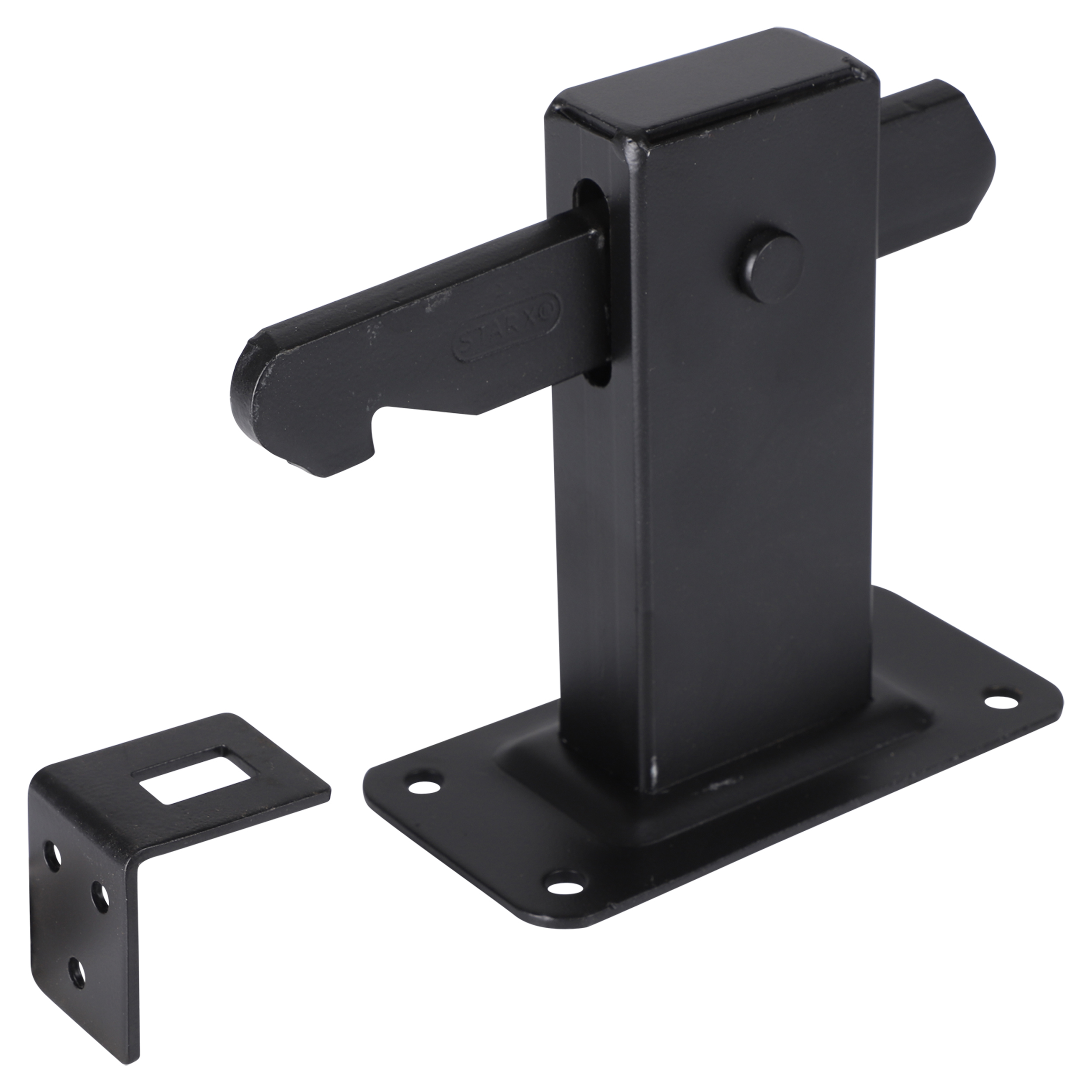 44.904.46 Starx  deurvastzetter met vloerplaat zwart 120 x 67 x 7 mm