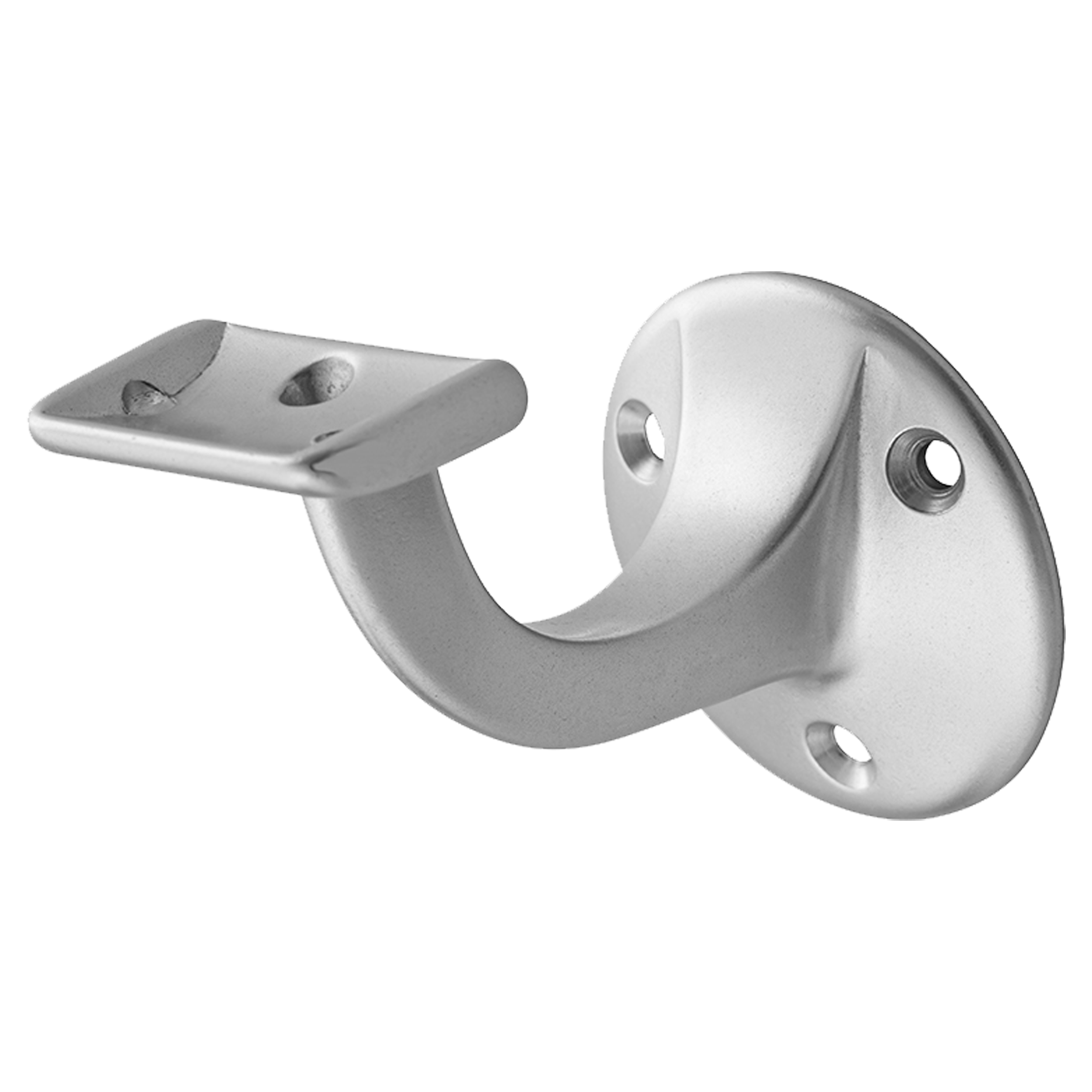 44.907.63 Hermeta  leuninghouder type 3502-01 - vlak aluminium F1 65 mm