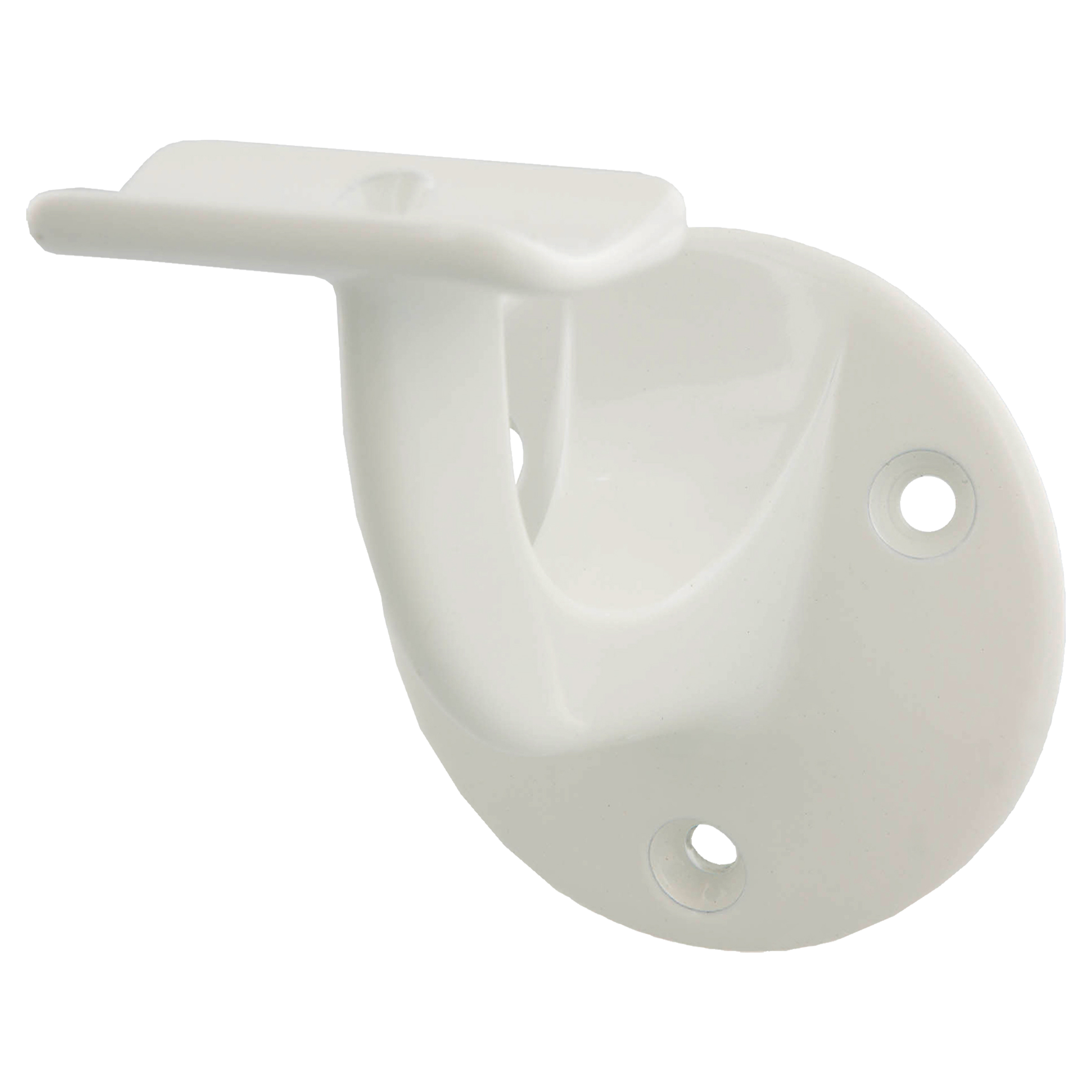 44.907.82 Hermeta  leuninghouder opschroevend - aluminium wit 65 mm