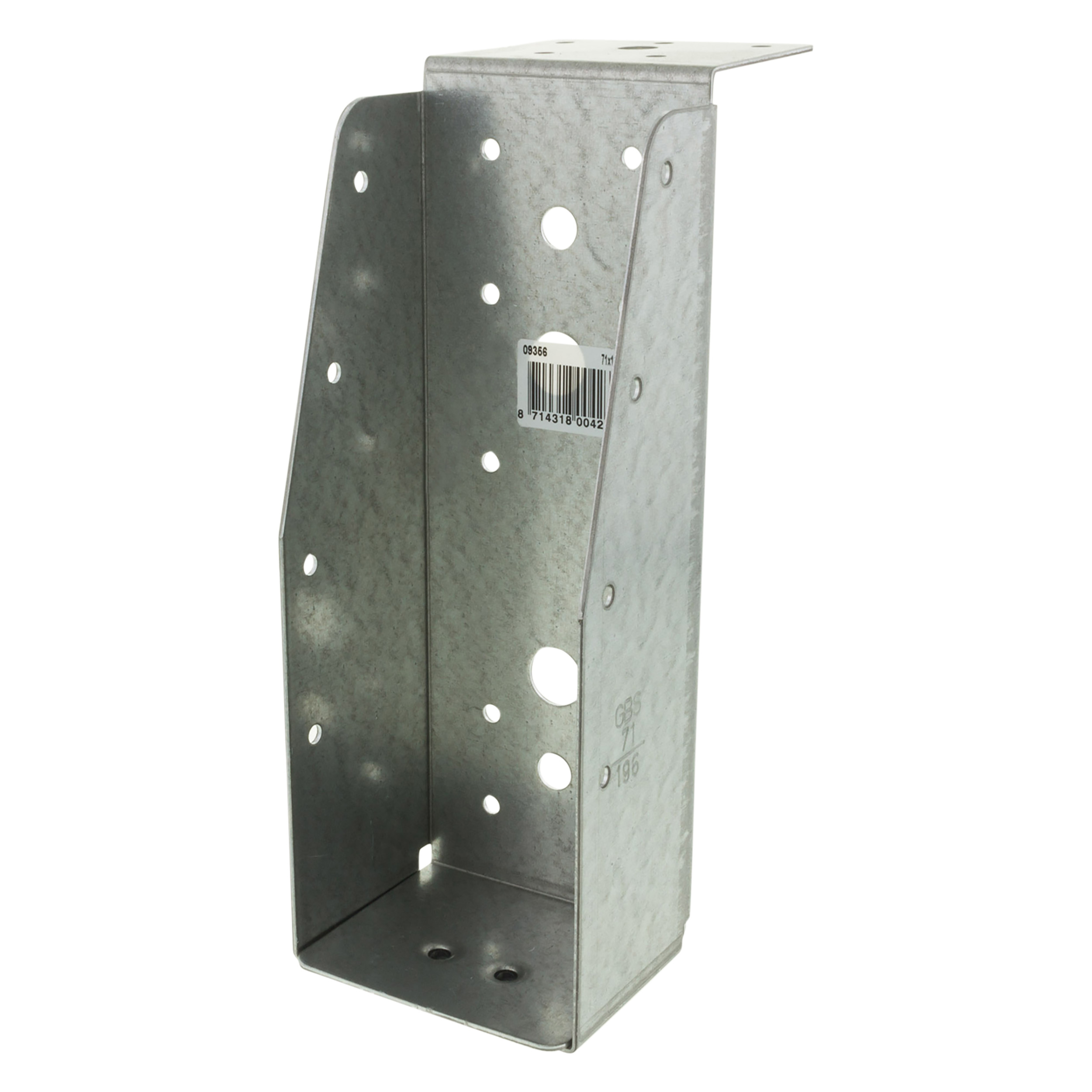 45.006.01 GB  balkdrager lange lip - senzimir verzinkt  71 x 196 x 1.5 mm
