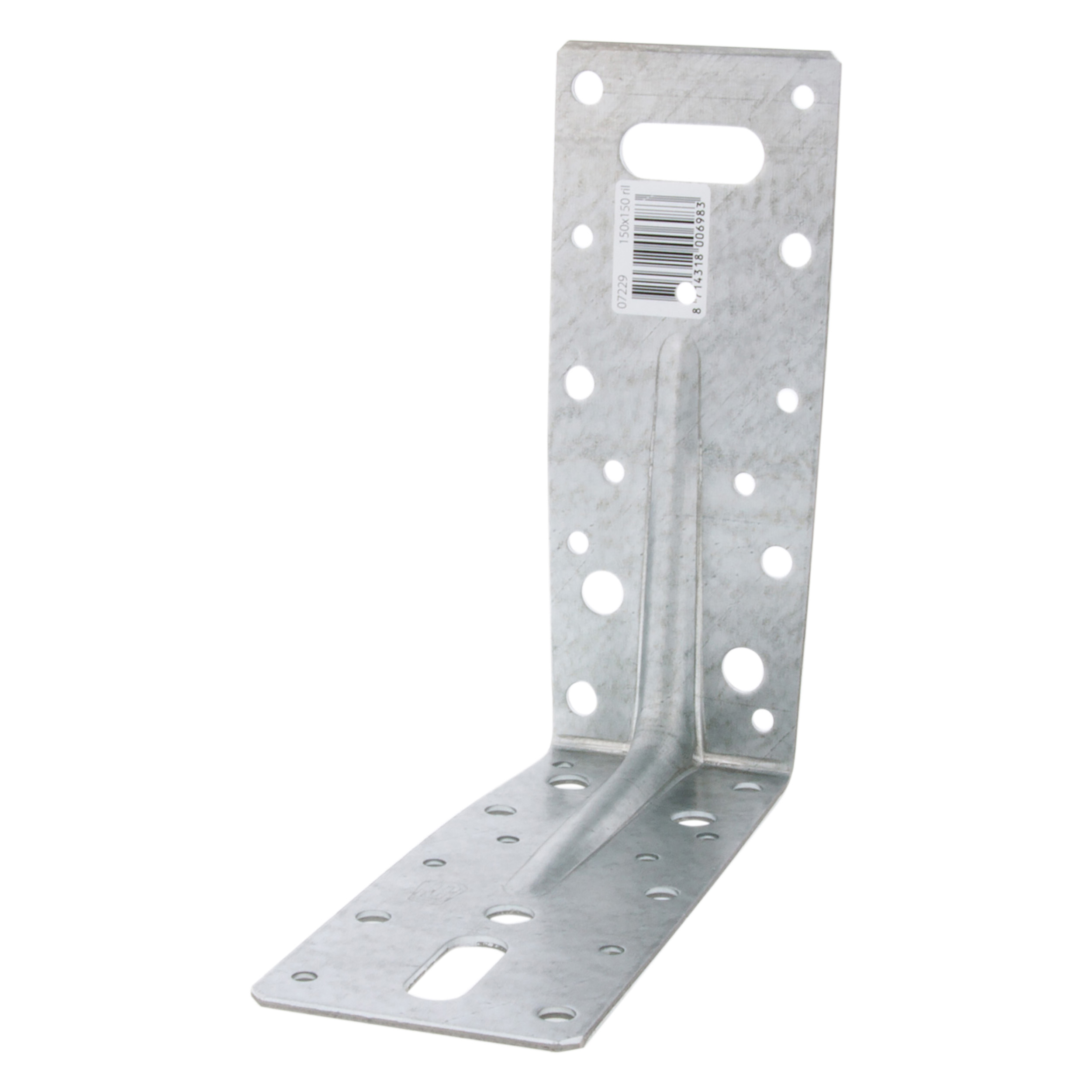 45.007.32 GB  hoekanker met ril - senzimir verzinkt  150 x 150 x 60 x 2.5 mm