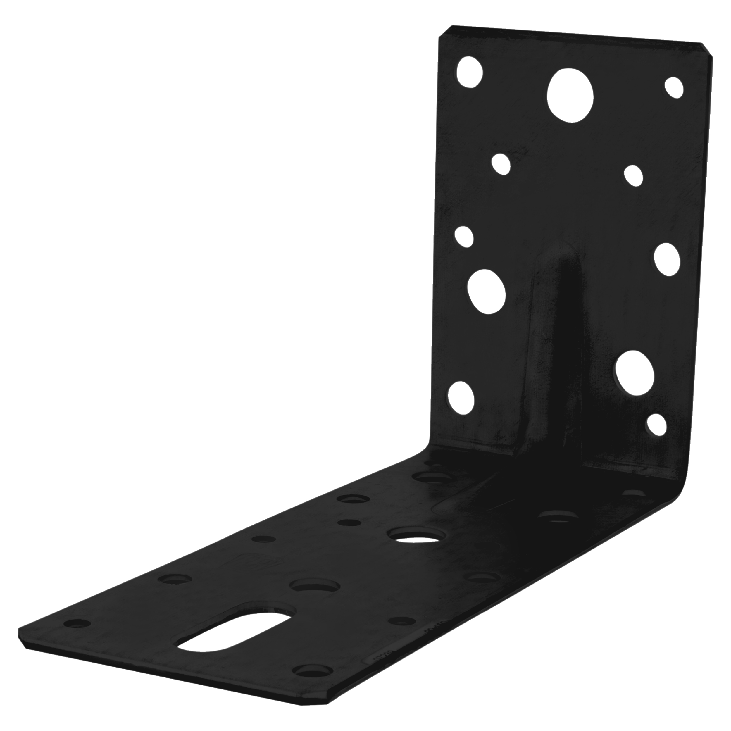 45.008.32 Starx  hoekanker met ril - senzimir verzinkt zwart 150 x 90 x 60/2.5 mm