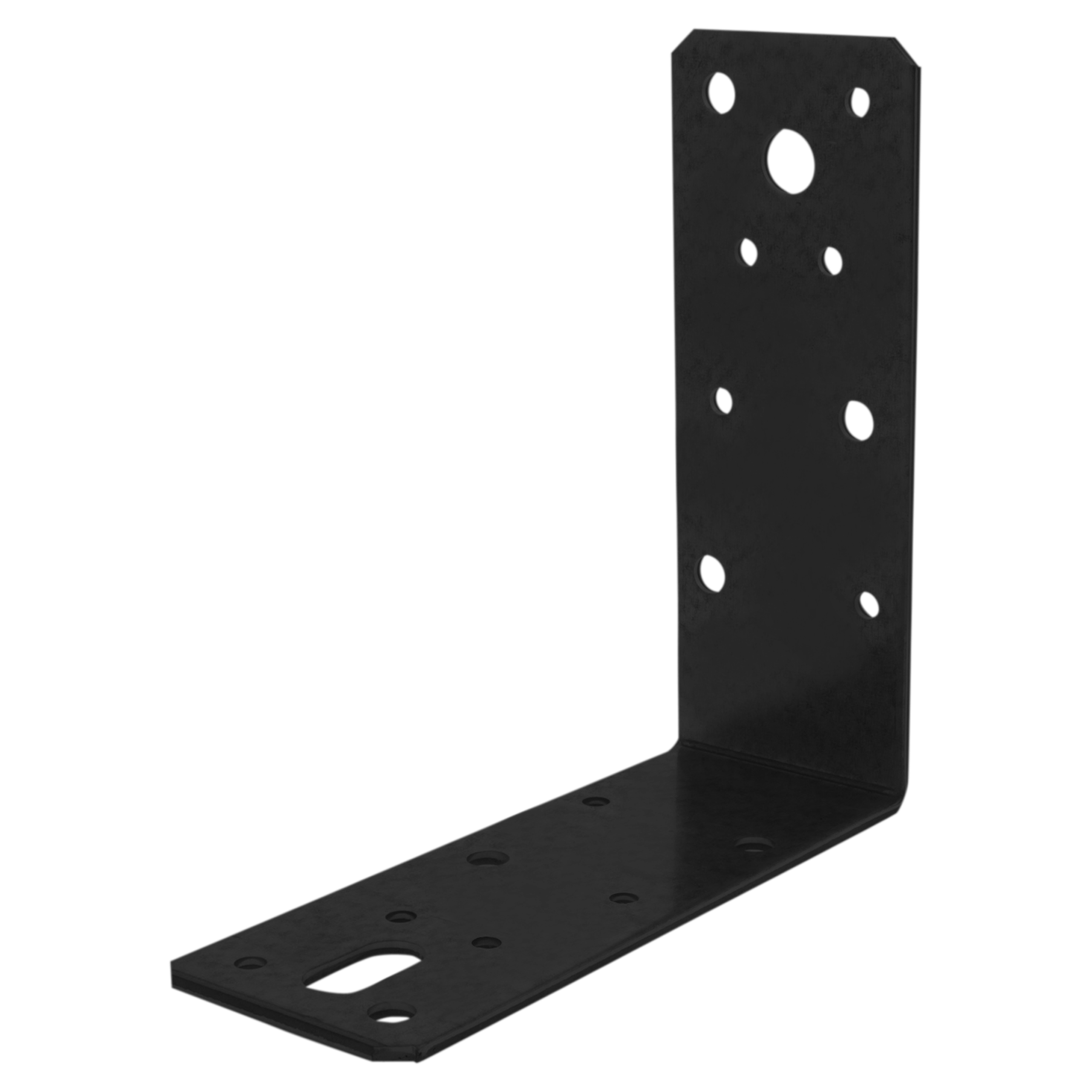 45.008.37 Starx  hoekanker vlak - senzimir verzinkt zwart 125 x 125 x 46/2.5 mm