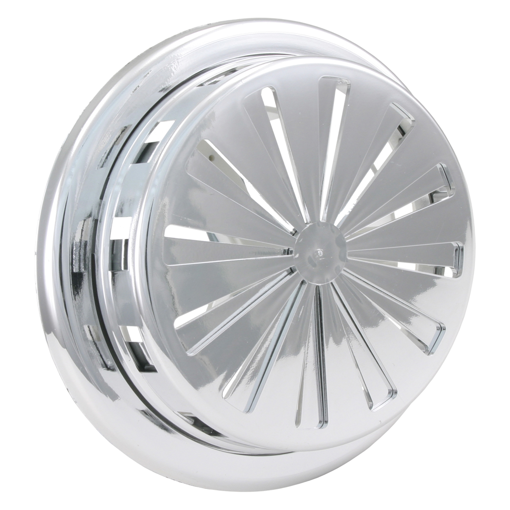 45.708.59 Starx  ventilatierozet verstelbaar - kunststof chroom kleur Ø100 - 150 mm