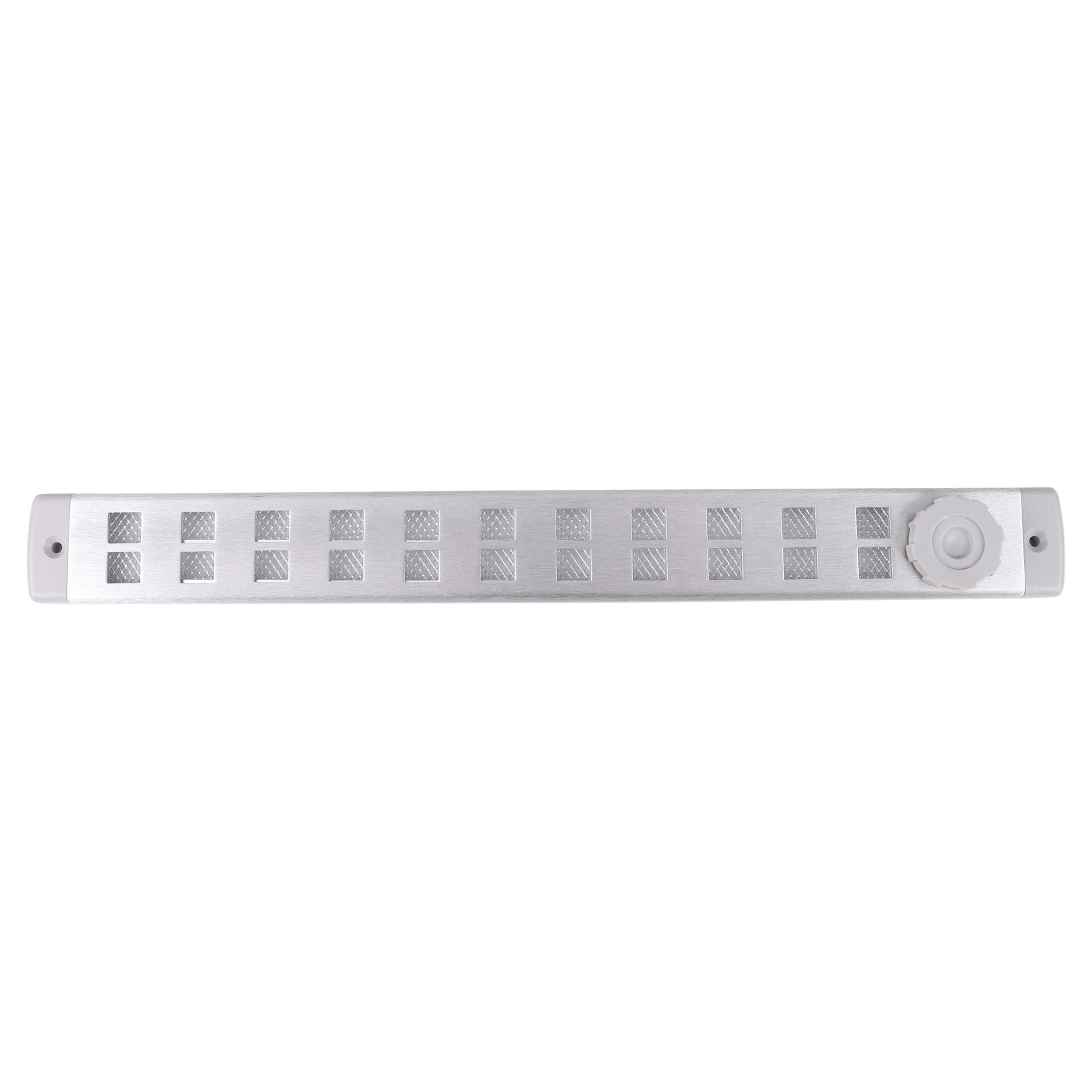 45.709.15 Starx Boldline schuifrooster met draaiknop Ø 37 mm blank 37 x 4 cm