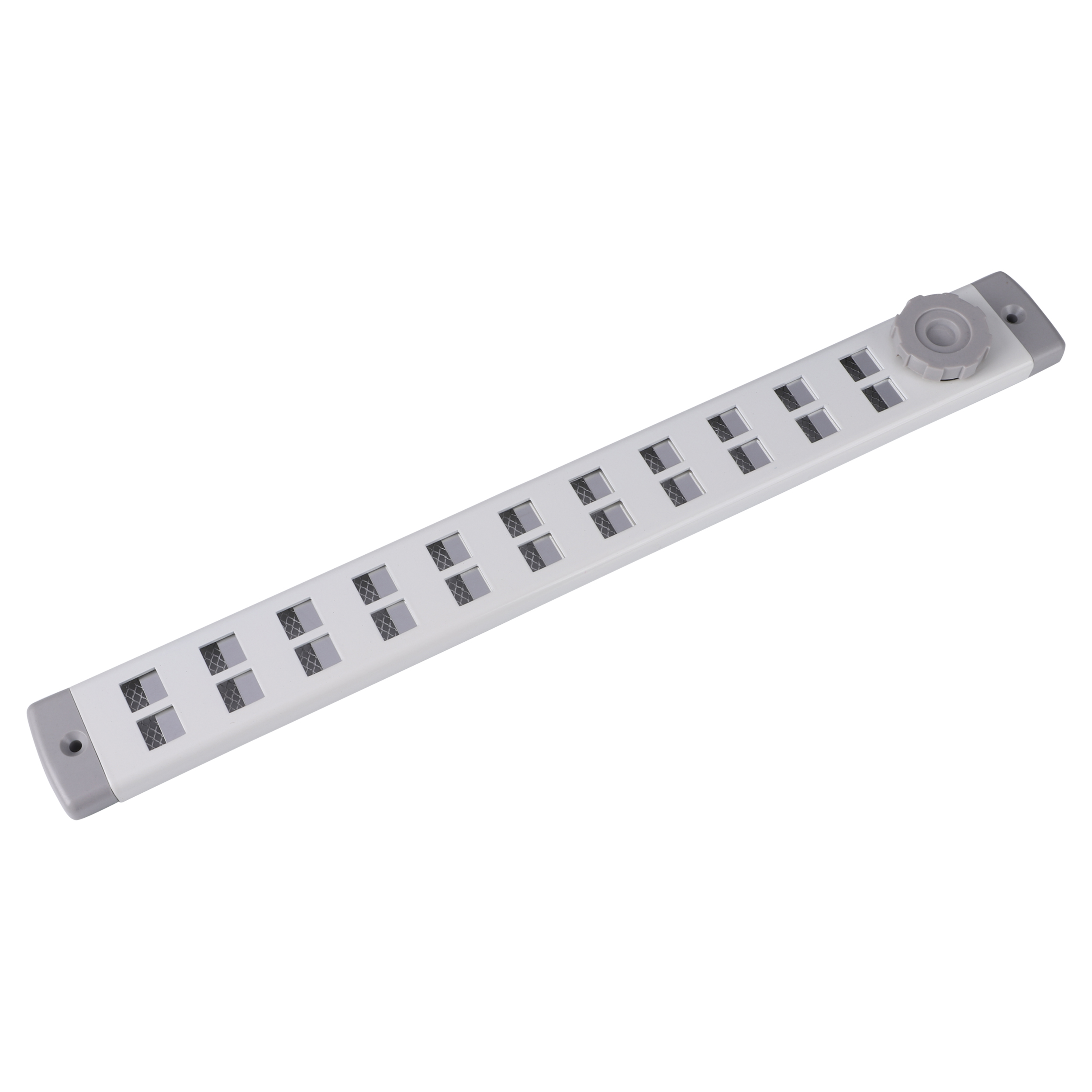 45.709.17 Starx Boldline schuifrooster met draaiknop Ø 37 mm wit 37 x 4 cm