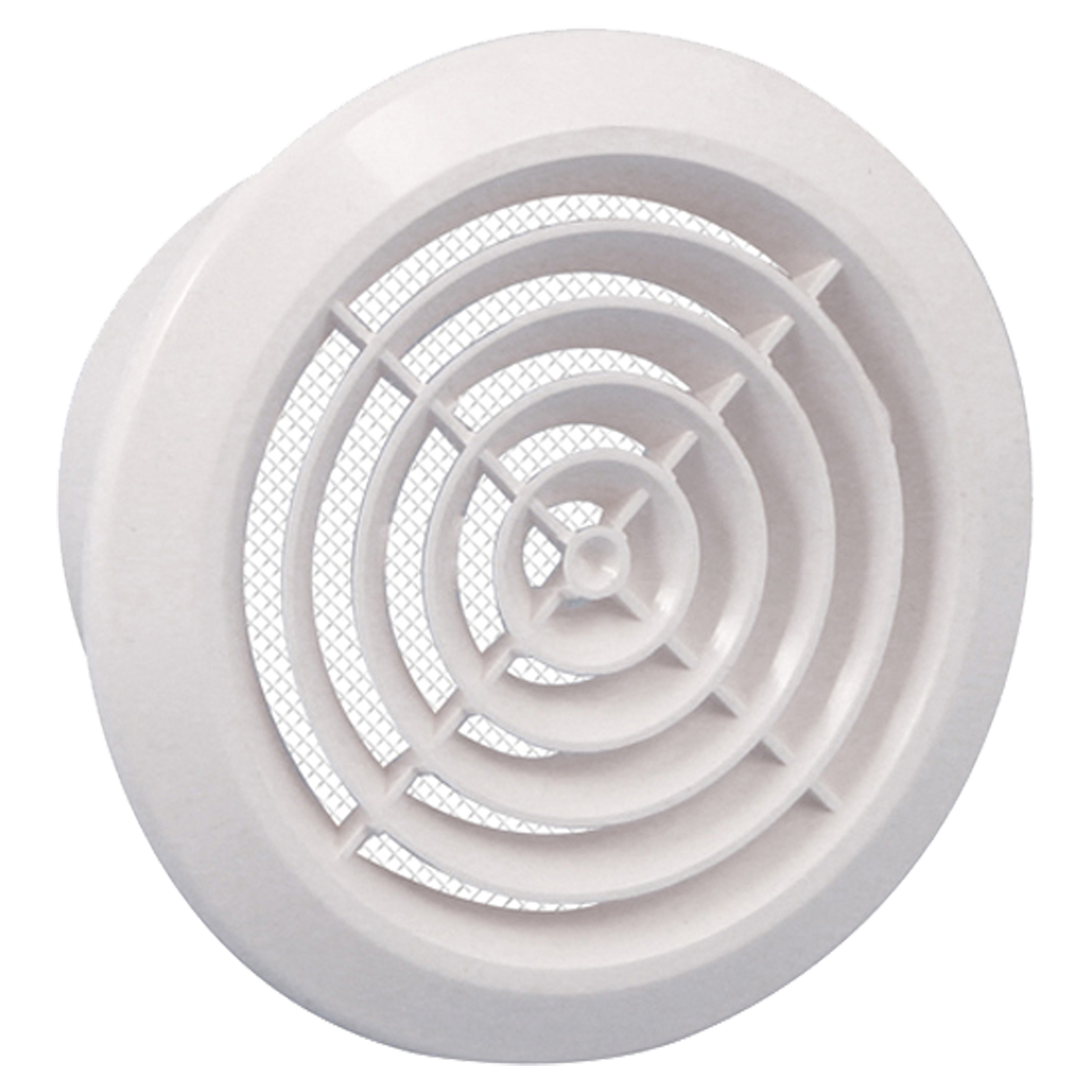 45.709.82 Starx  ventilatierooster luxe - rond - met vliegengaas wit Ø 165 mm