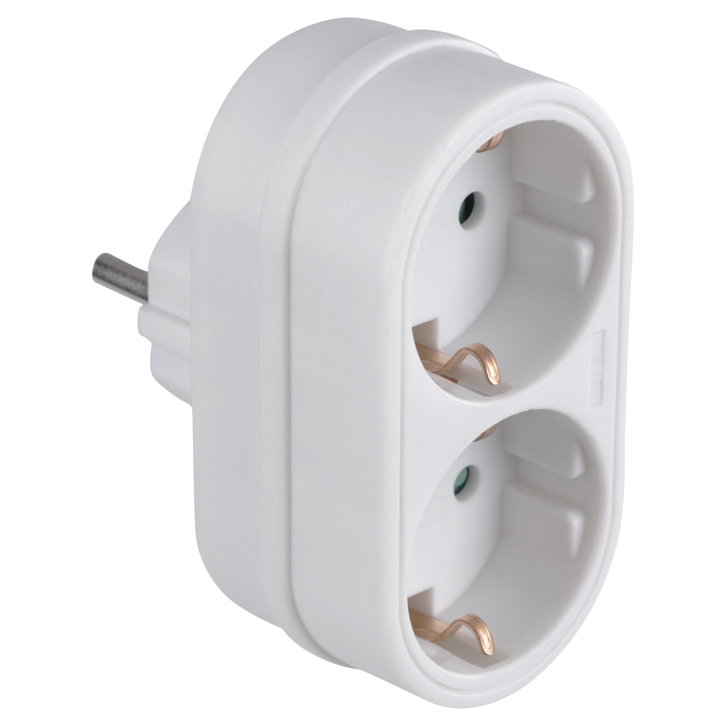 53.503.62 Q-Link  verdeelstekker 2 x randaarde - 16A - verticaal wit 