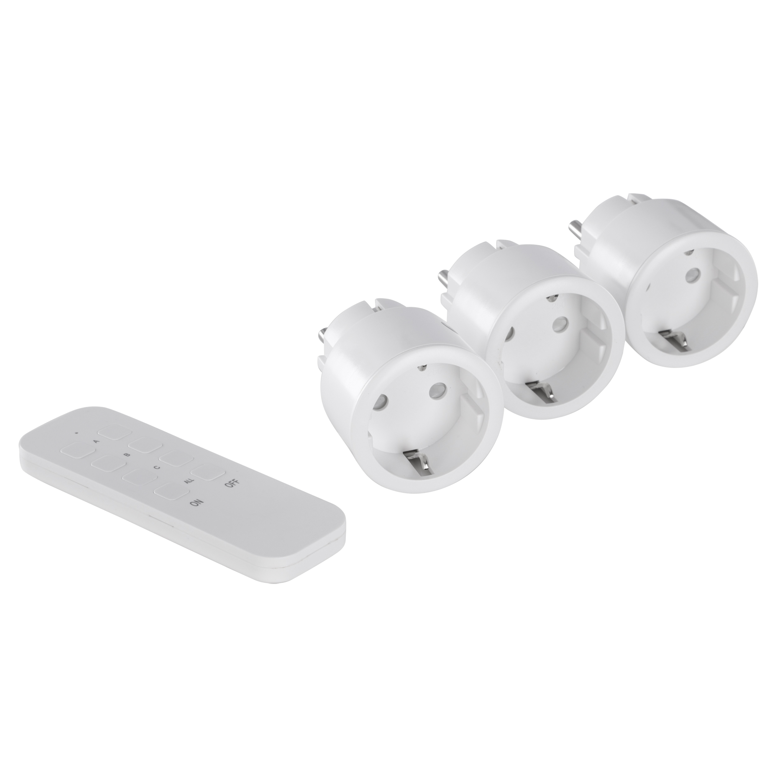 53.503.72 Q-Link  schakelaar mini - 2300W - randaarde - met afstandsbediening wit 