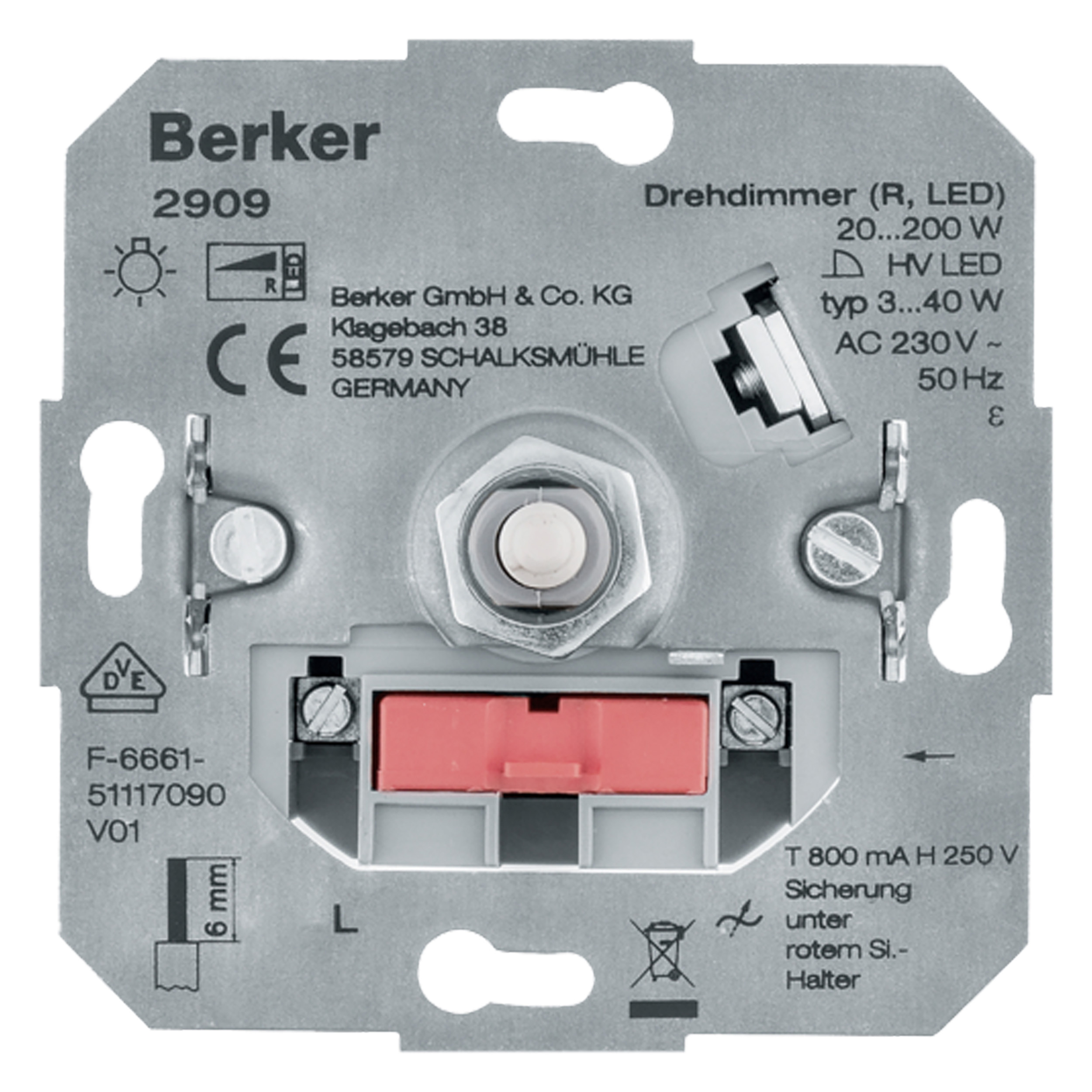 5401092 - Dimmer inbouw LED draai-uit - Berker Inbouw standaard - Schakelmateriaal - Elektra - | SHI
