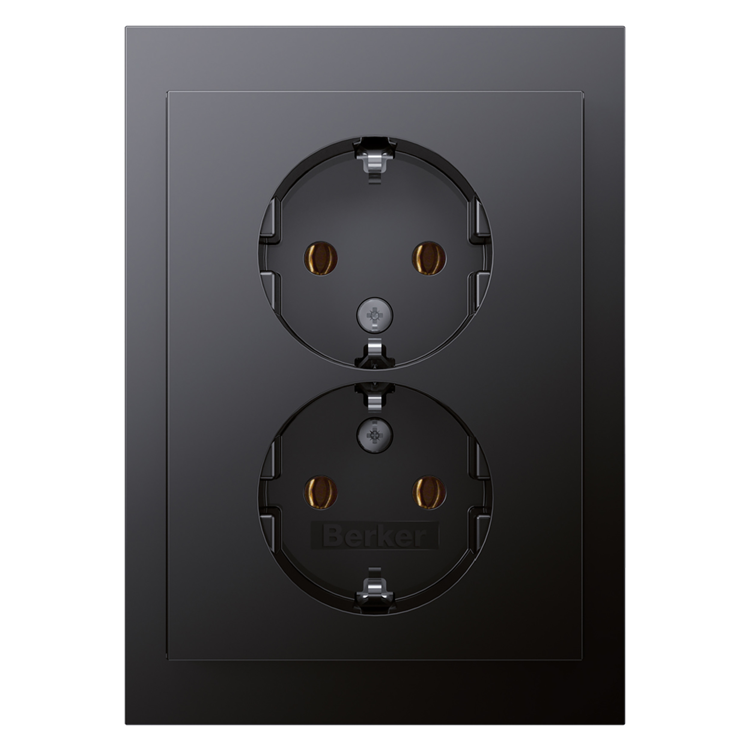 54.021.51 Berker K1 contactdoos inbouw - 2-voudig - randaarde antraciet 