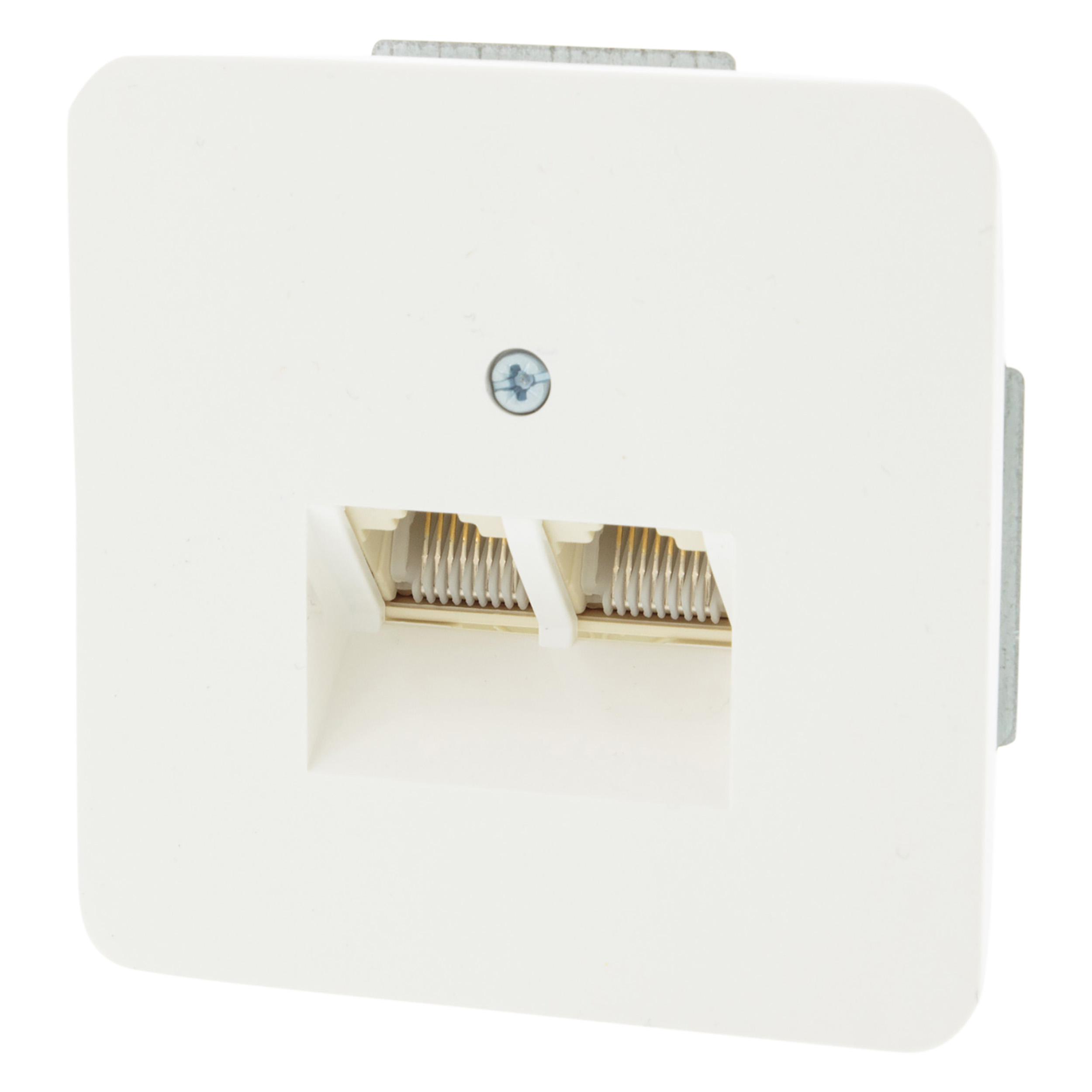 54.041.65   contactdoos ISDN - inbouw - 2 x 8-polig - CAT3 - geschikt voor Peha Standard polarwit 