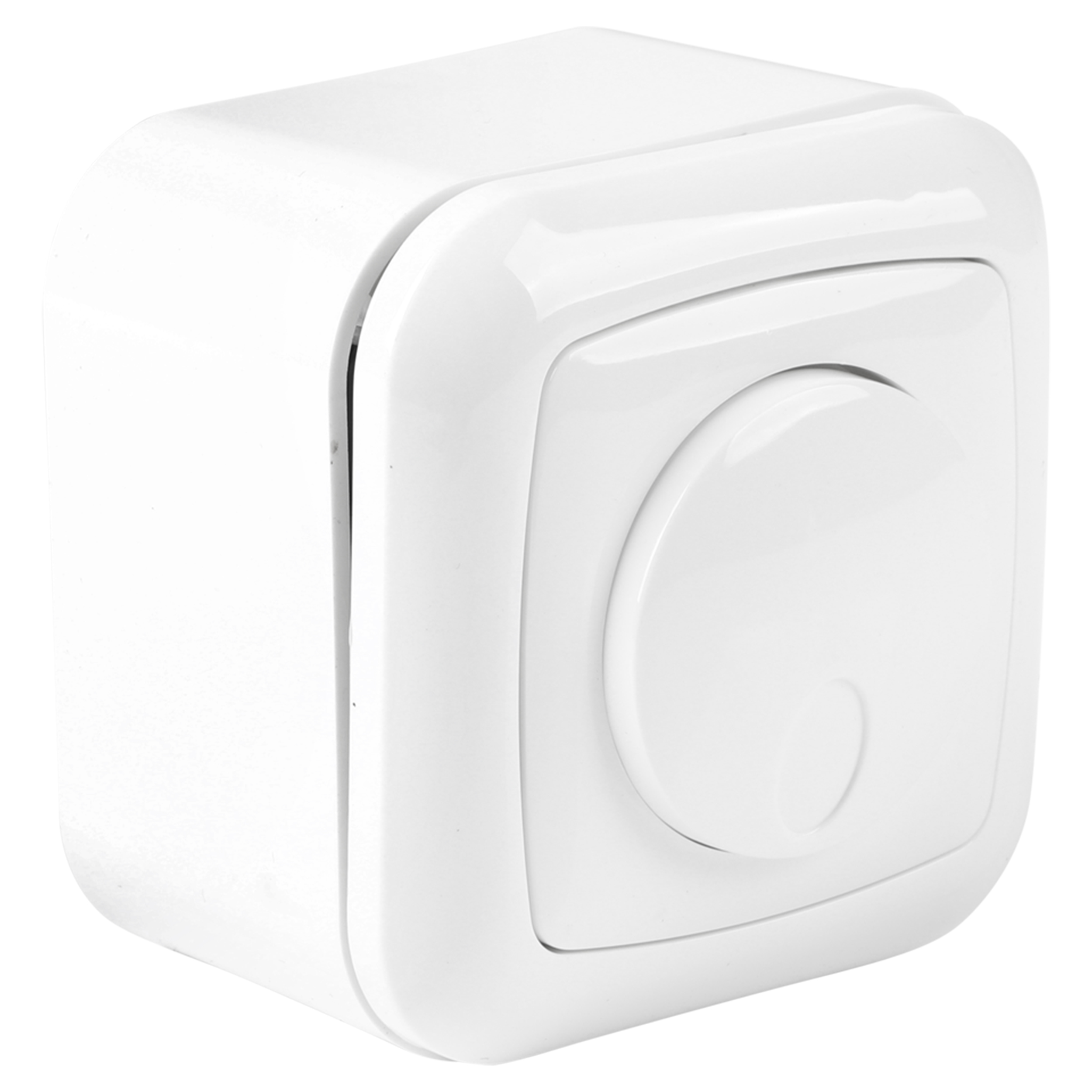 54.077.95 Q-Link  dimmer inbouw/opbouw - 3-60W - druk-wissel - met afdekraam polarwit 
