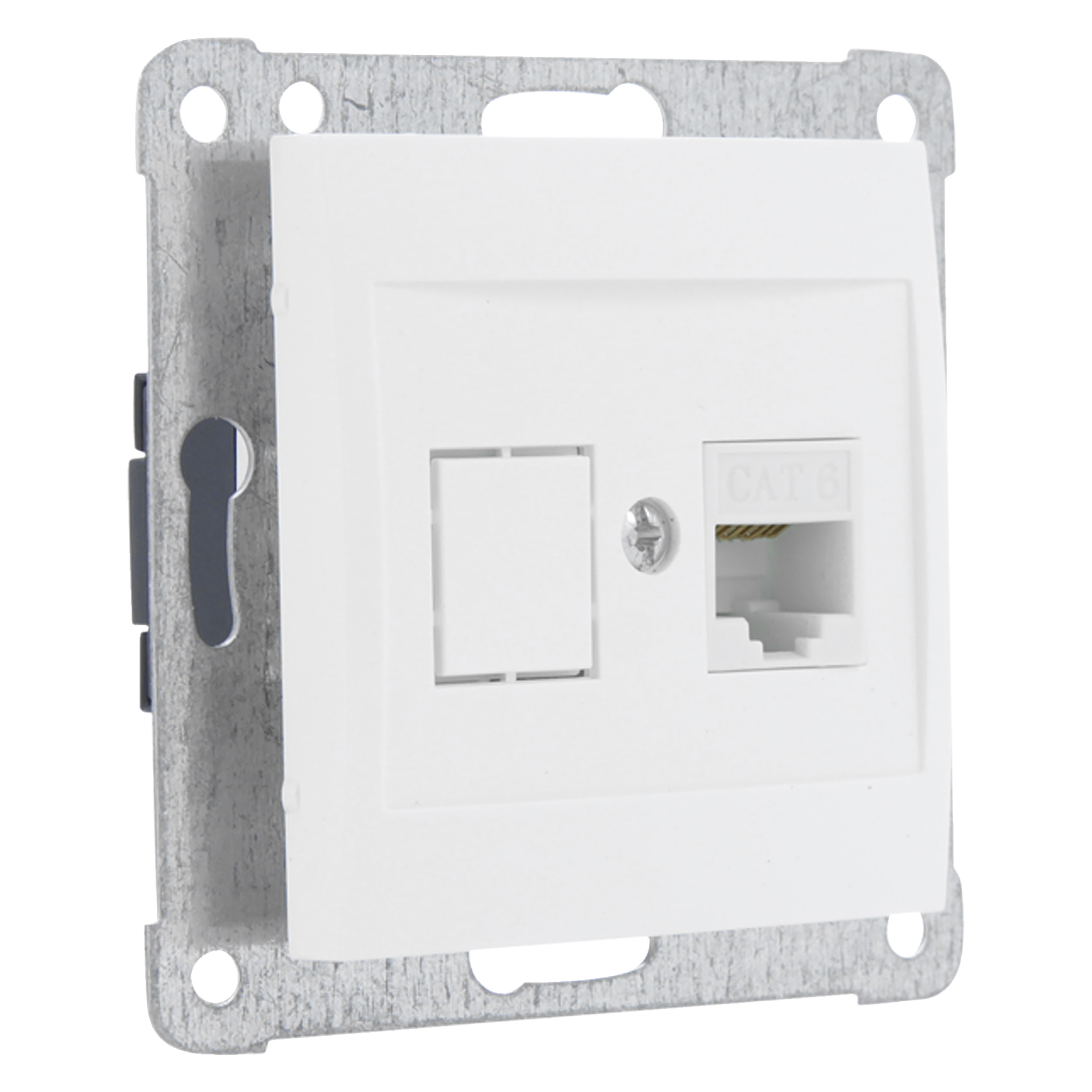 54.083.64 Q-Link S2 contactdoos telefoon/data - inbouw - CAT6 - 2 x 8-polig polarwit 