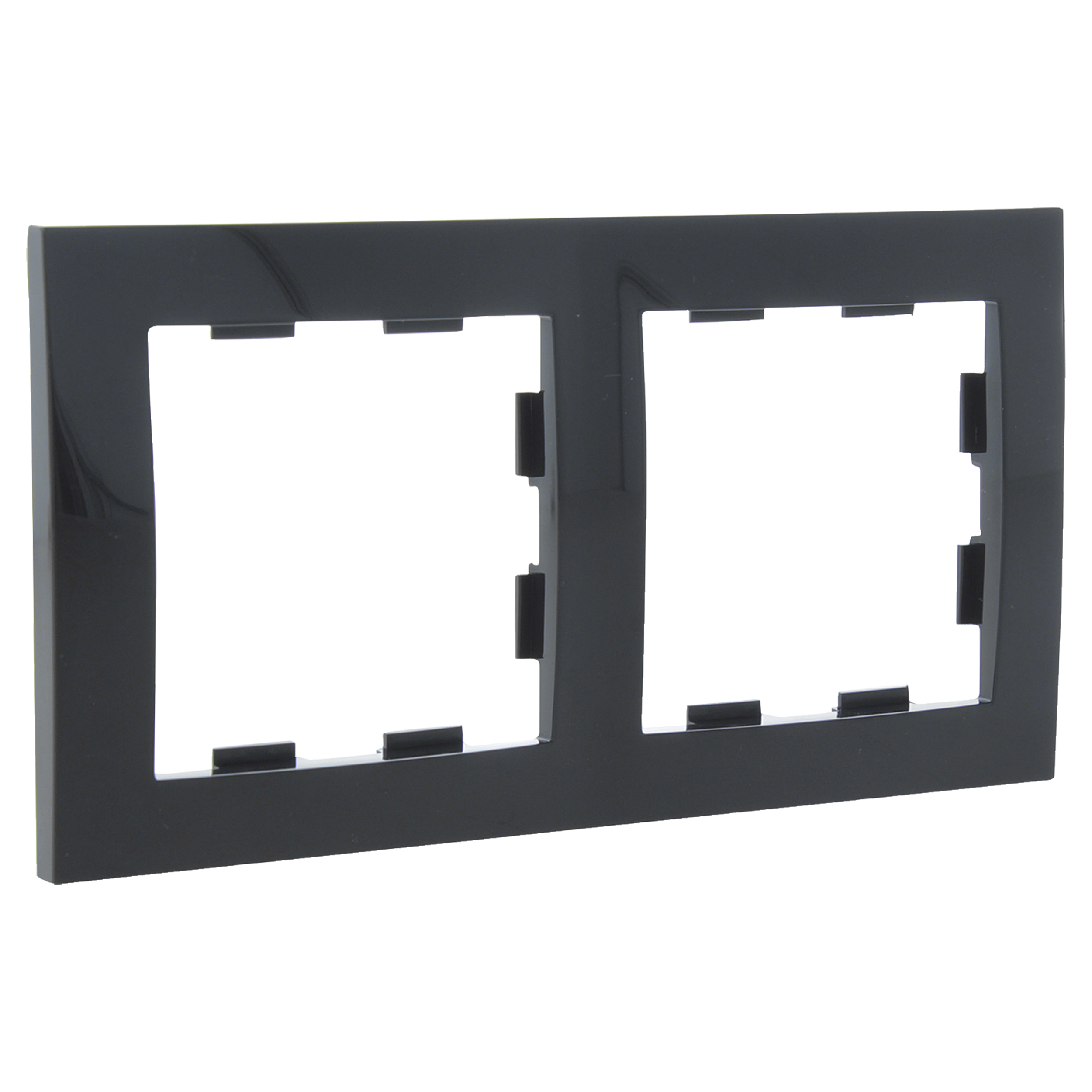 54.085.22 Q-Link S2 afdekraam inbouw - 2-voudig antraciet 