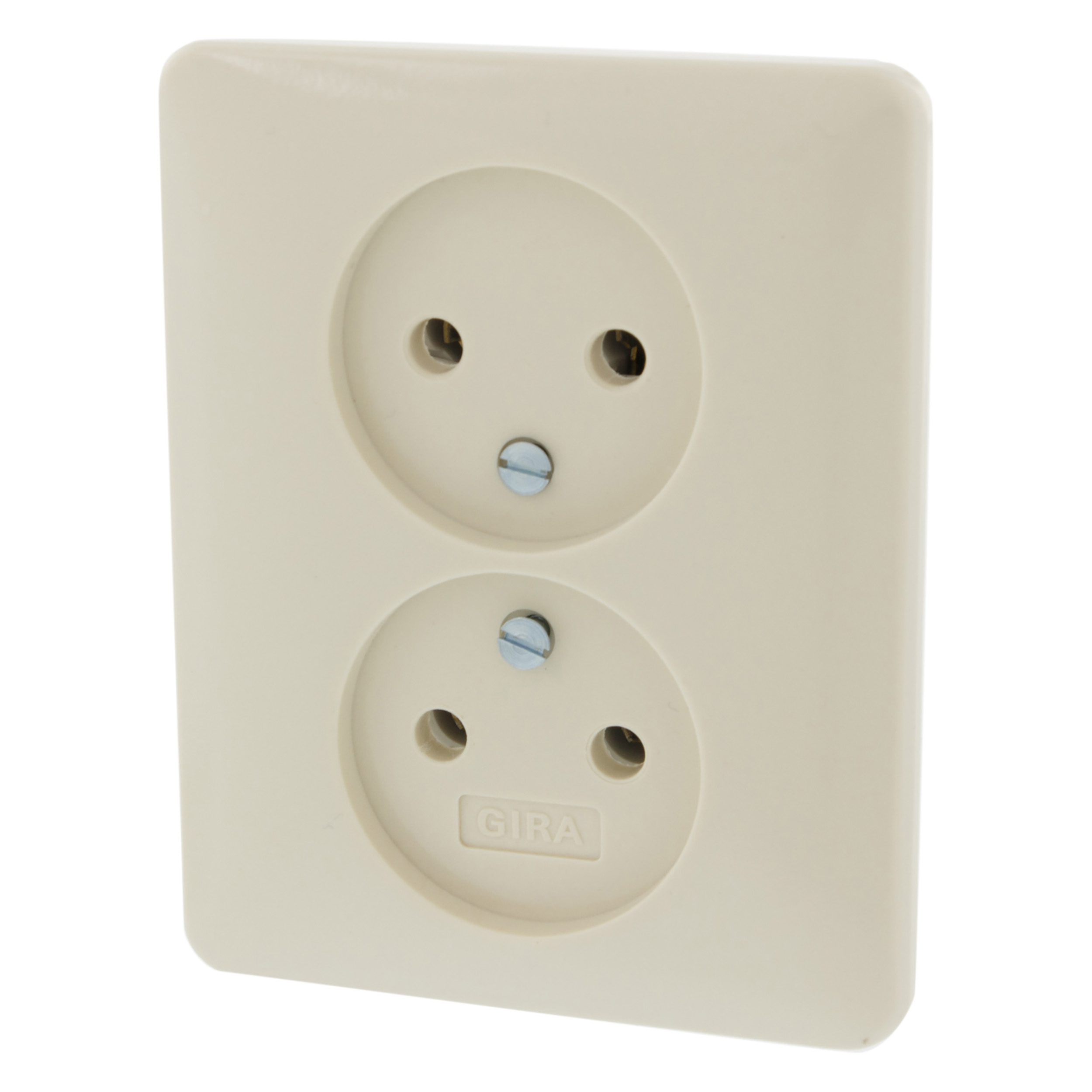 54.090.49 Gira System 55 contactdoos inbouw - 2-voudig crème 