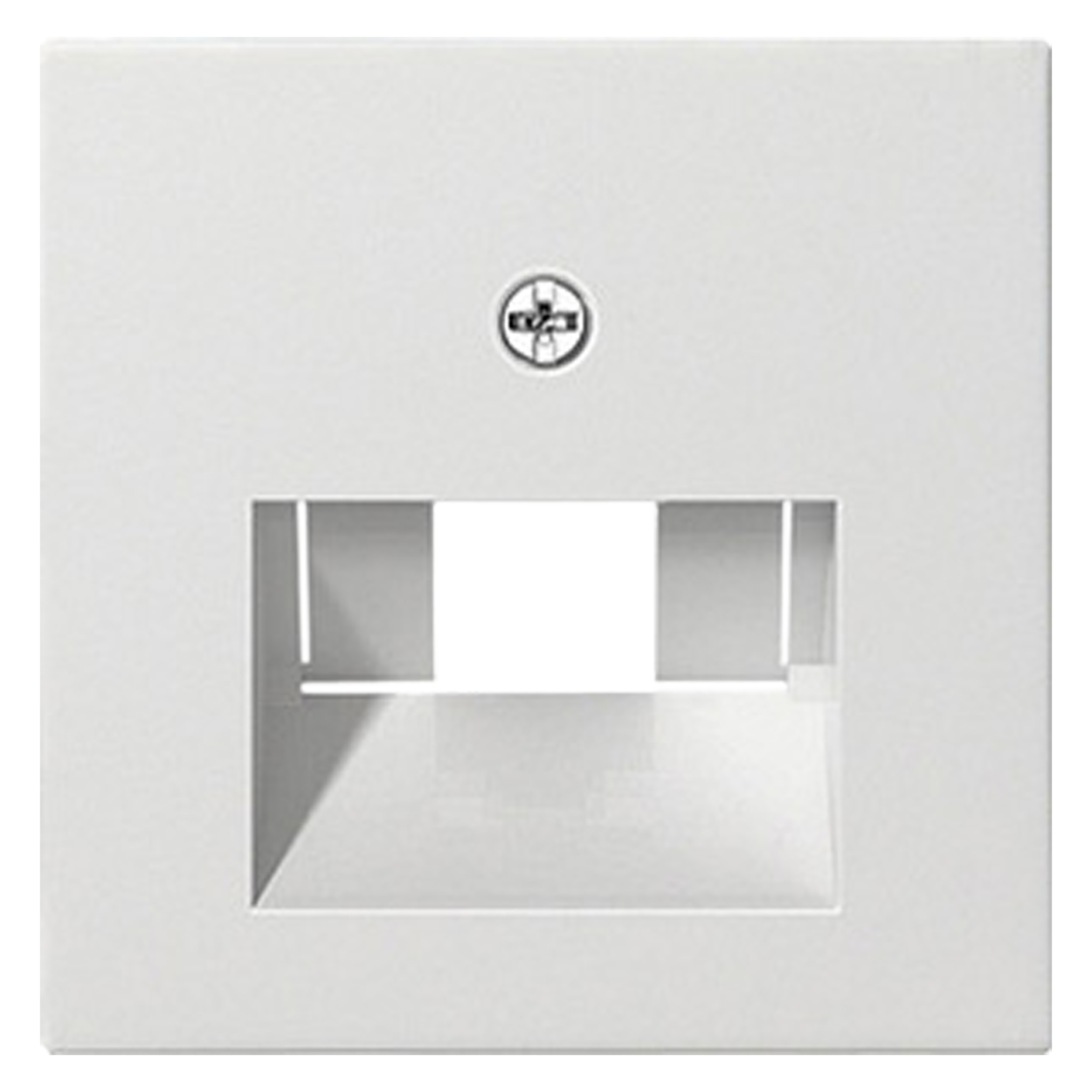 54.091.80 Gira System 55 centraalplaat telefoon/data - 2 x 8-polig polarwit 