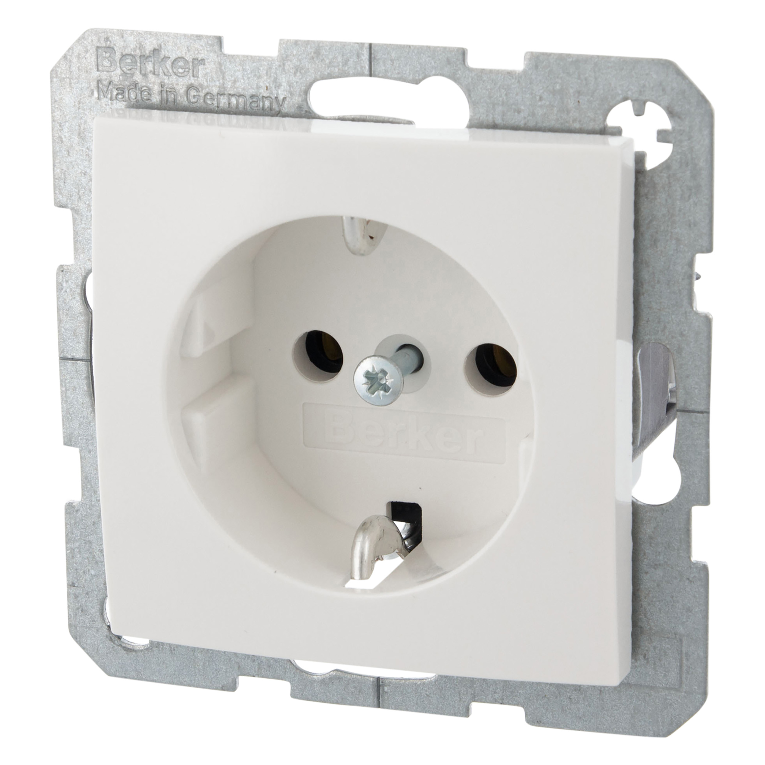 54.103.42 Berker S1 contactdoos inbouw - 1-voudig - randaarde polarwit 