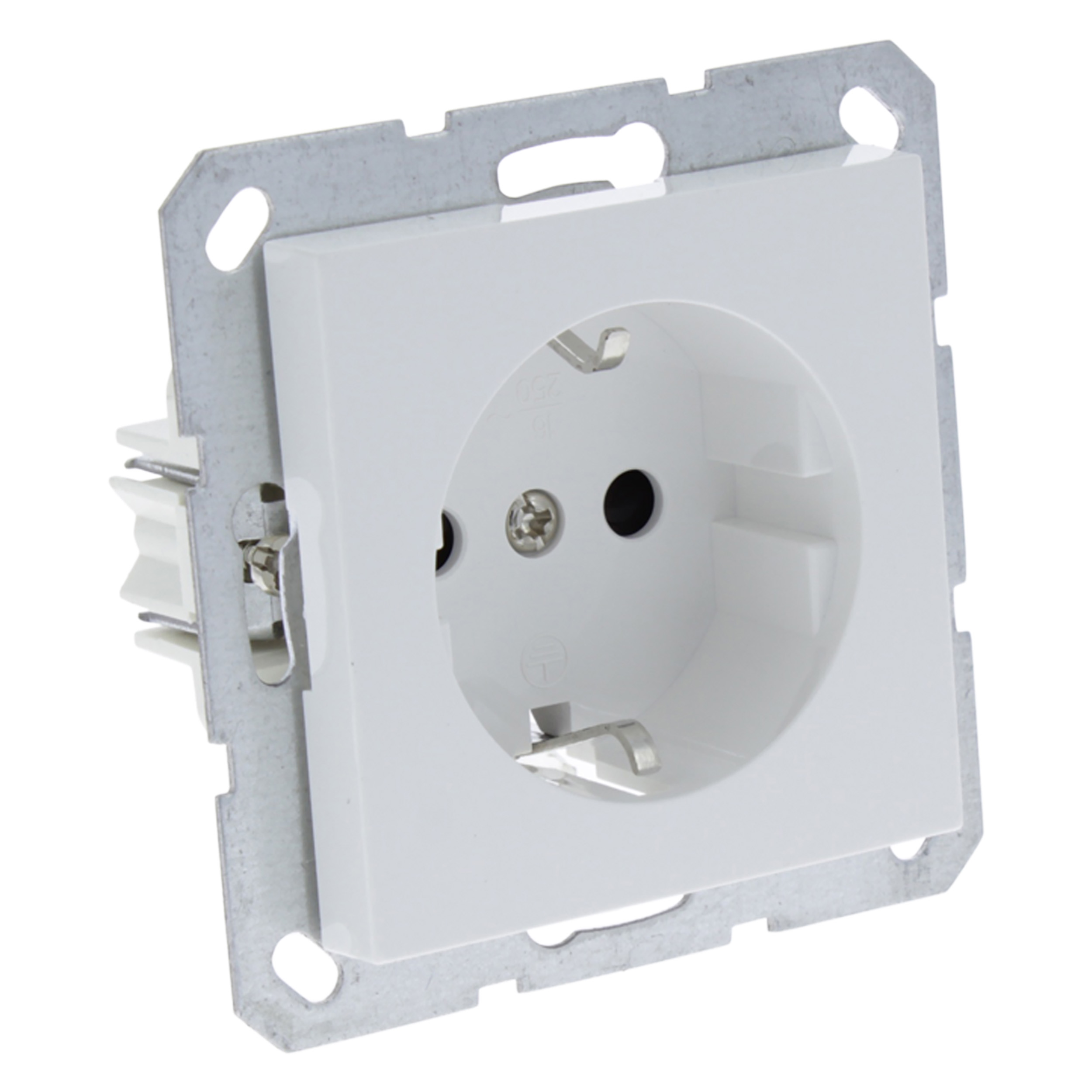 54.196.42 Q-Link S-Line contactdoos inbouw - 1-voudig - randaarde polarwit 