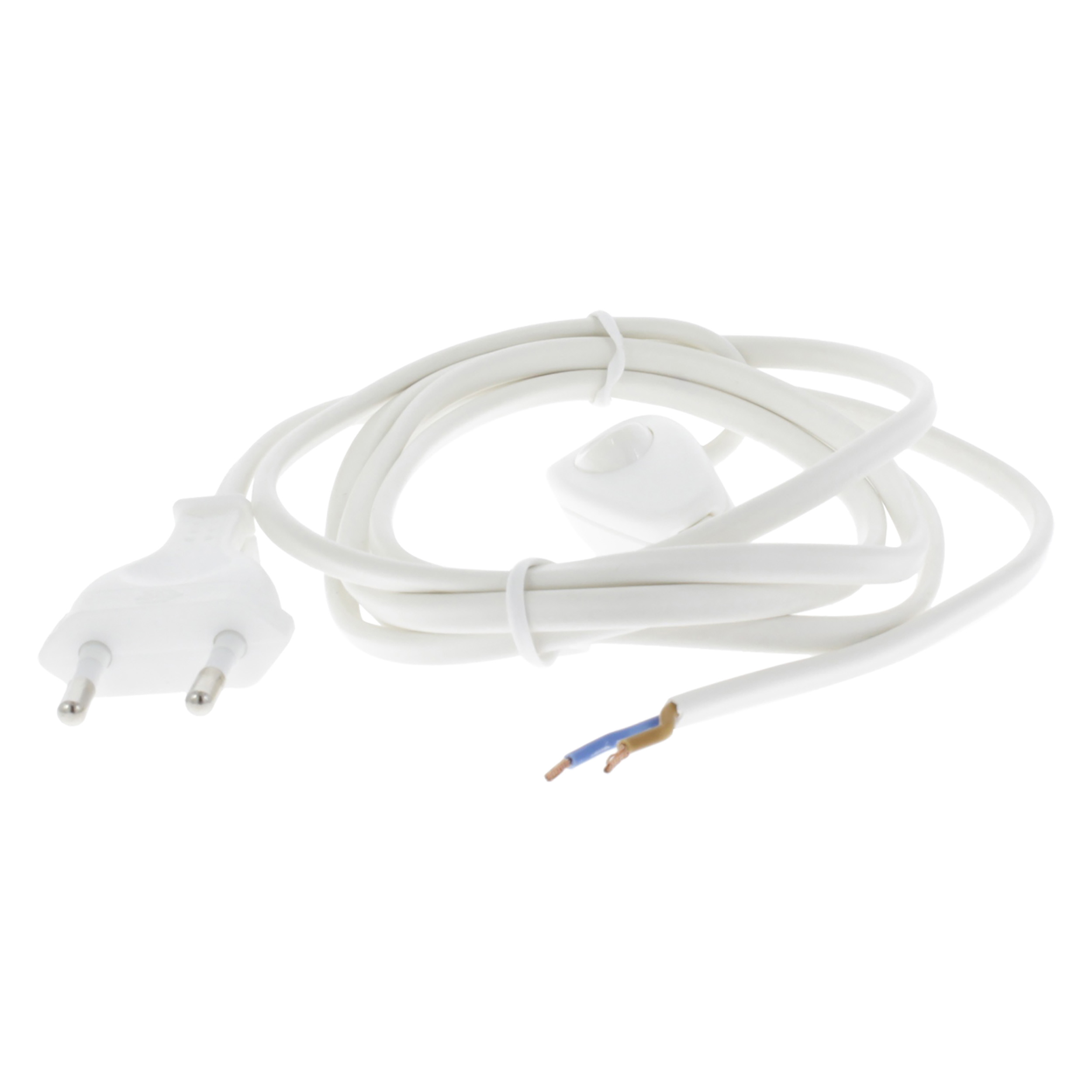 54.210.10 Q-Link  aansluitsnoer met schakelaar - max 575W wit 2 x 0.75 mm², 1.8 m