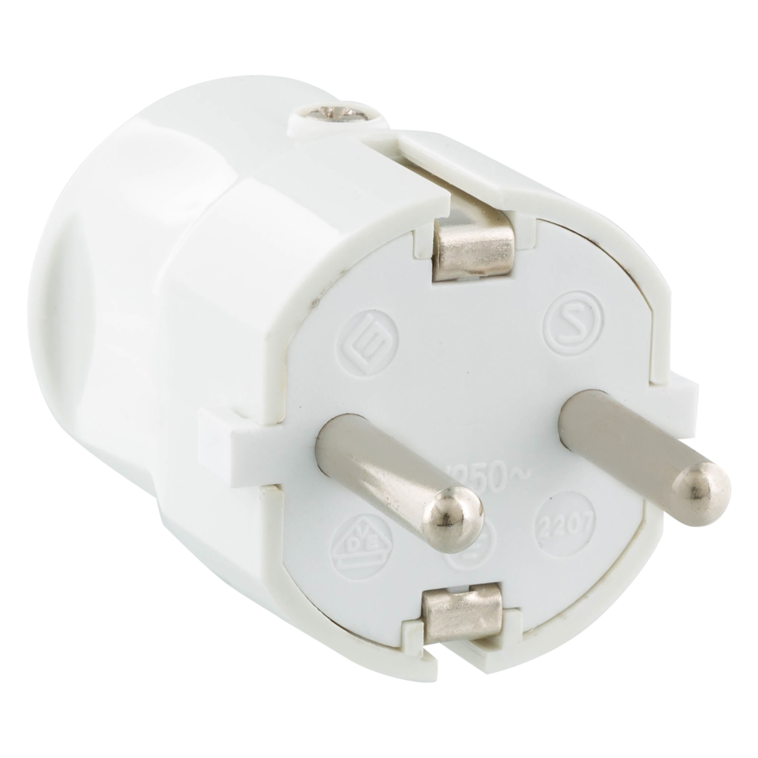 54.214.08 Q-Link  stekker randaarde - 10/16A - met zij-invoer wit 