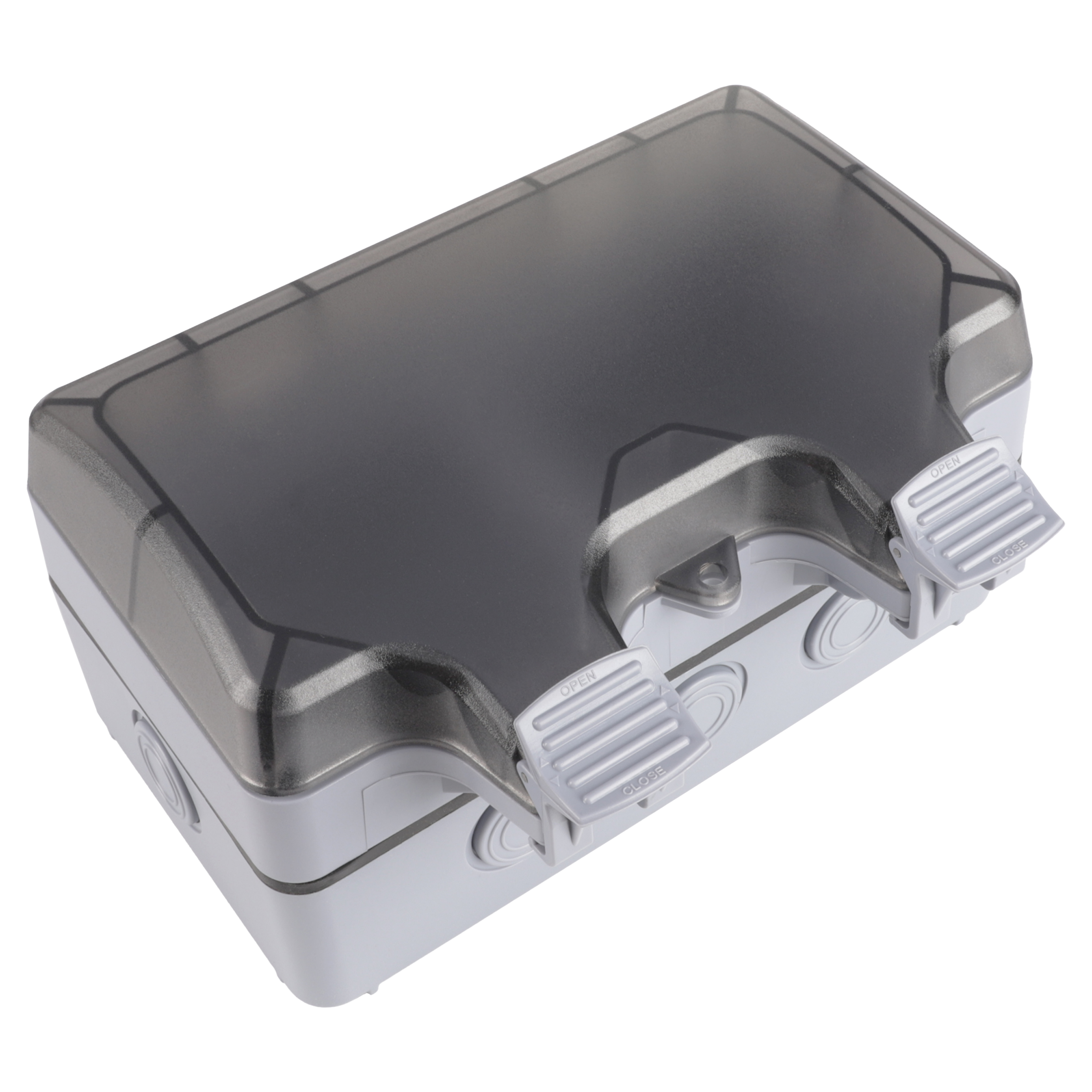 54.215.02 Q-Link  kabeldoos opbouw - tbv contactdoos 2-voudig - IP65 grijs 