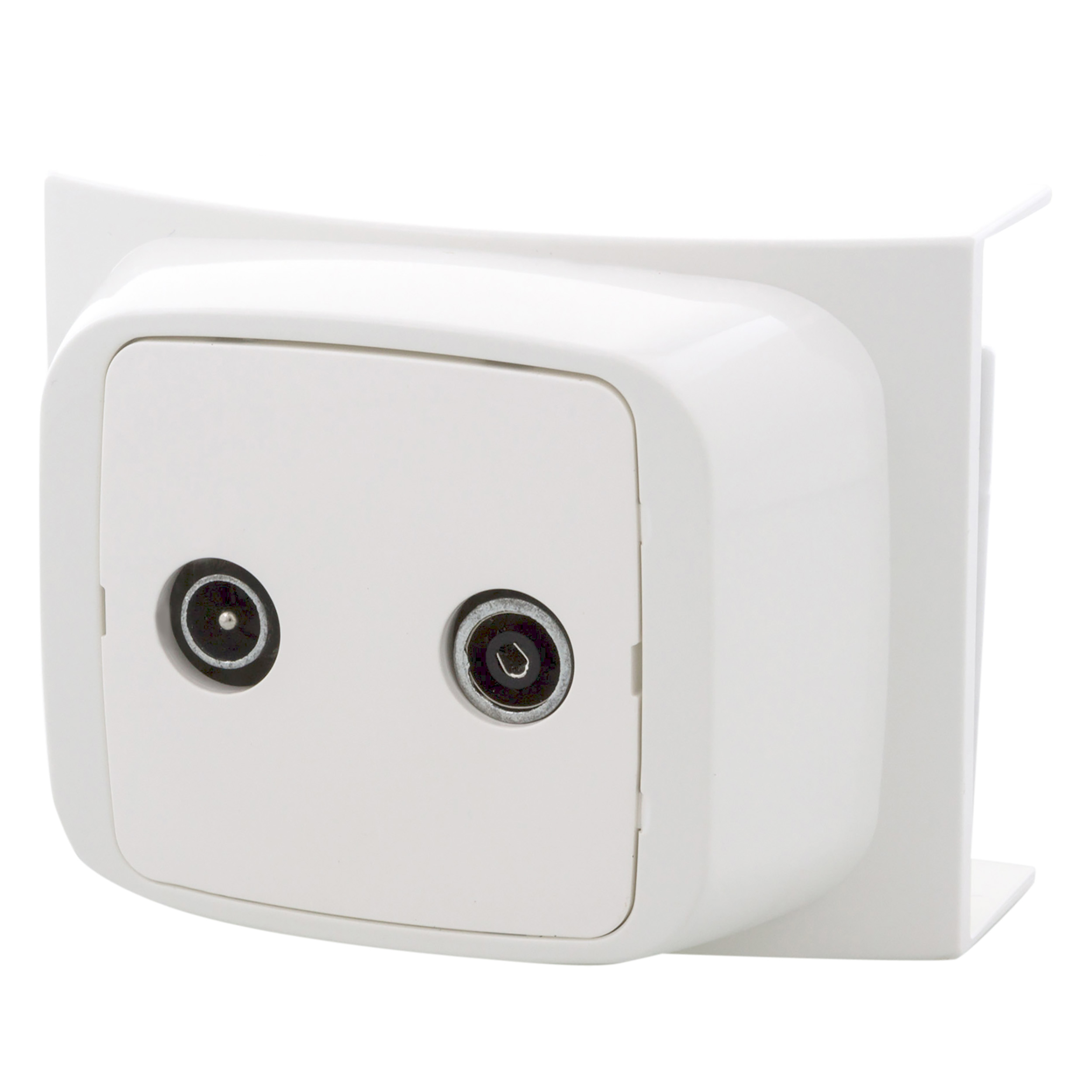 54.300.29 Attema K40 contactdoos K40 - radio-tv polarwit 
