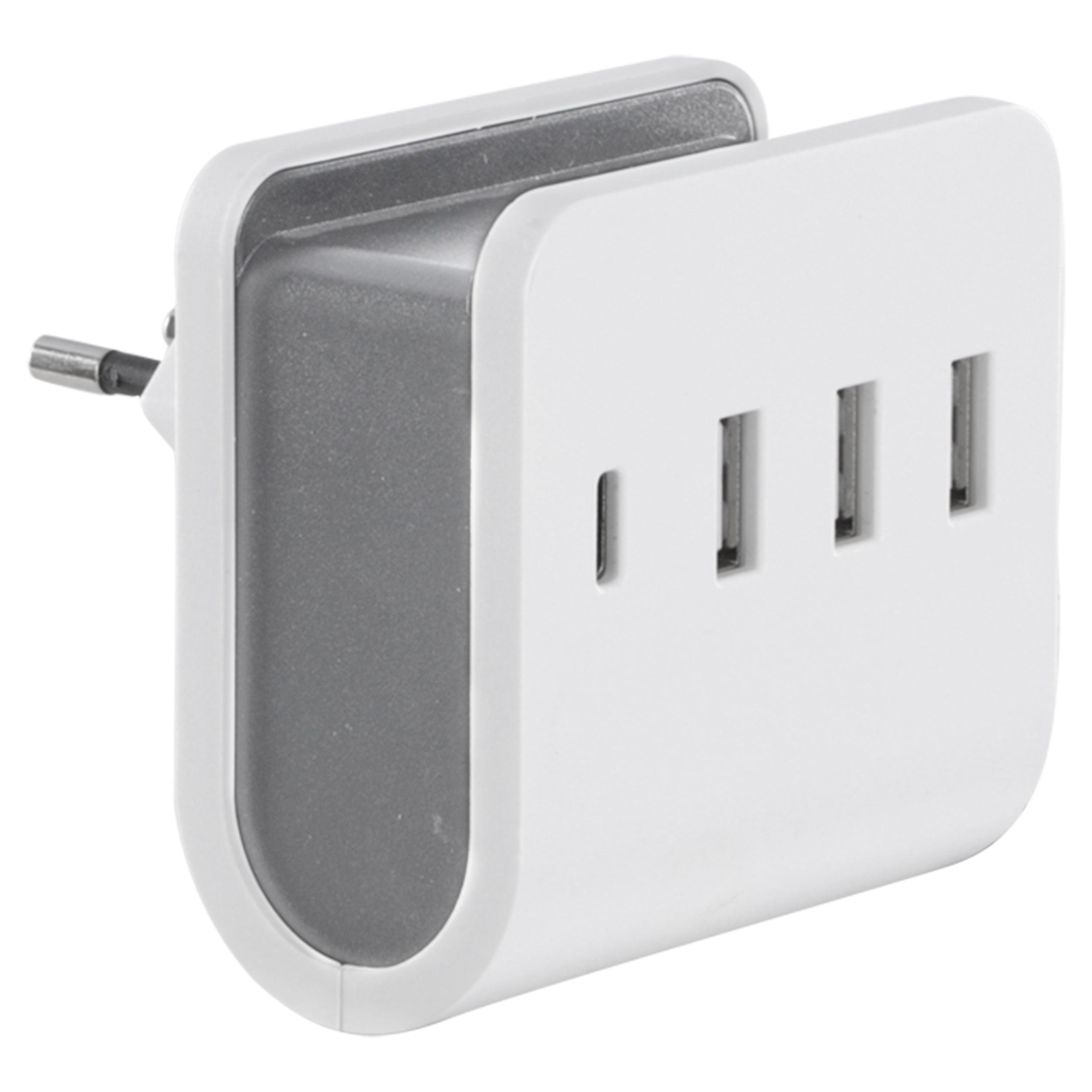 54.503.75 Q-Link  adapter 3 x USB A - 1 x USB C - 5V - 4.8A wit/grijs 
