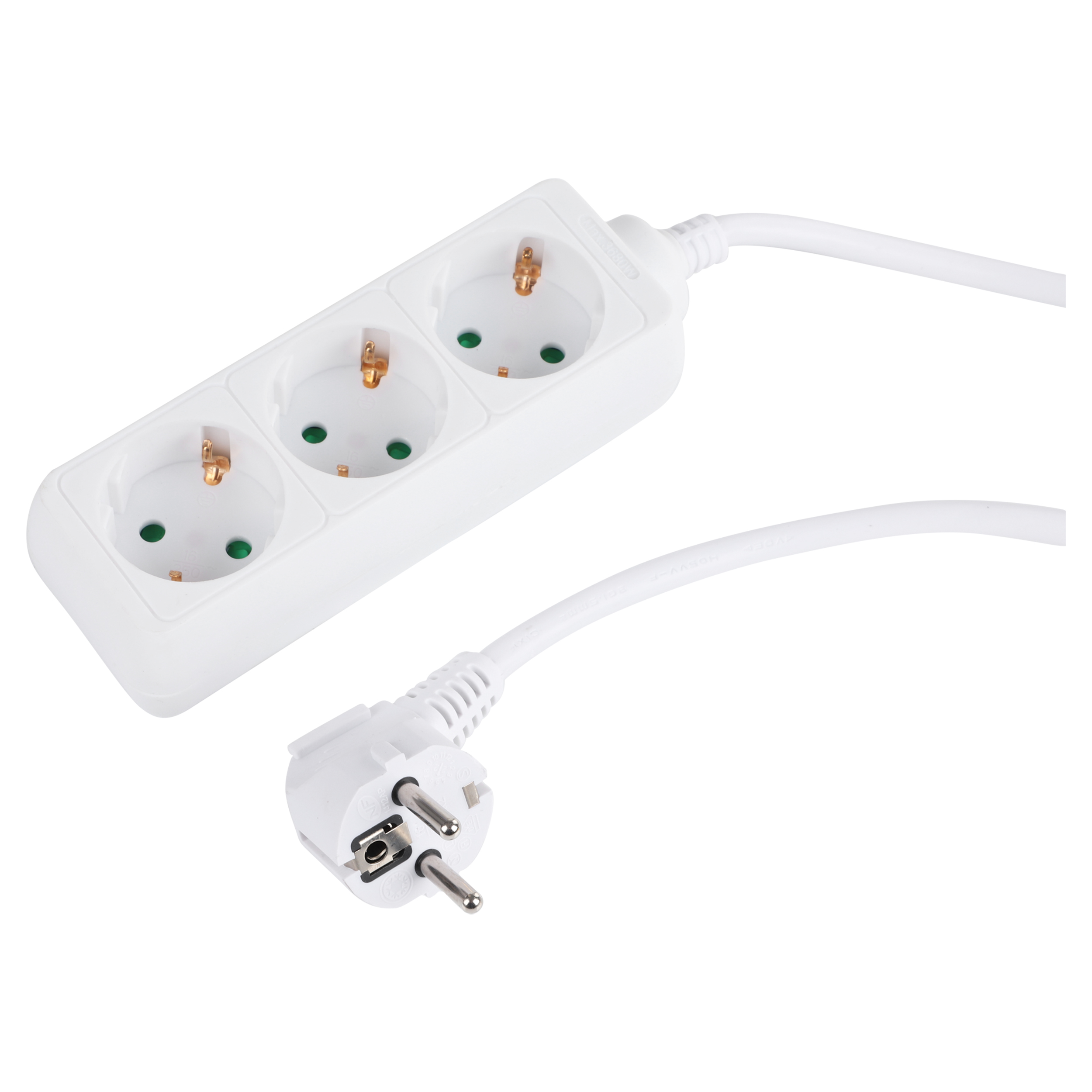 55.202.70 Q-Link  stekkerdoos 3-voudig - randaarde wit 3 x 1.5 mm², 3 m