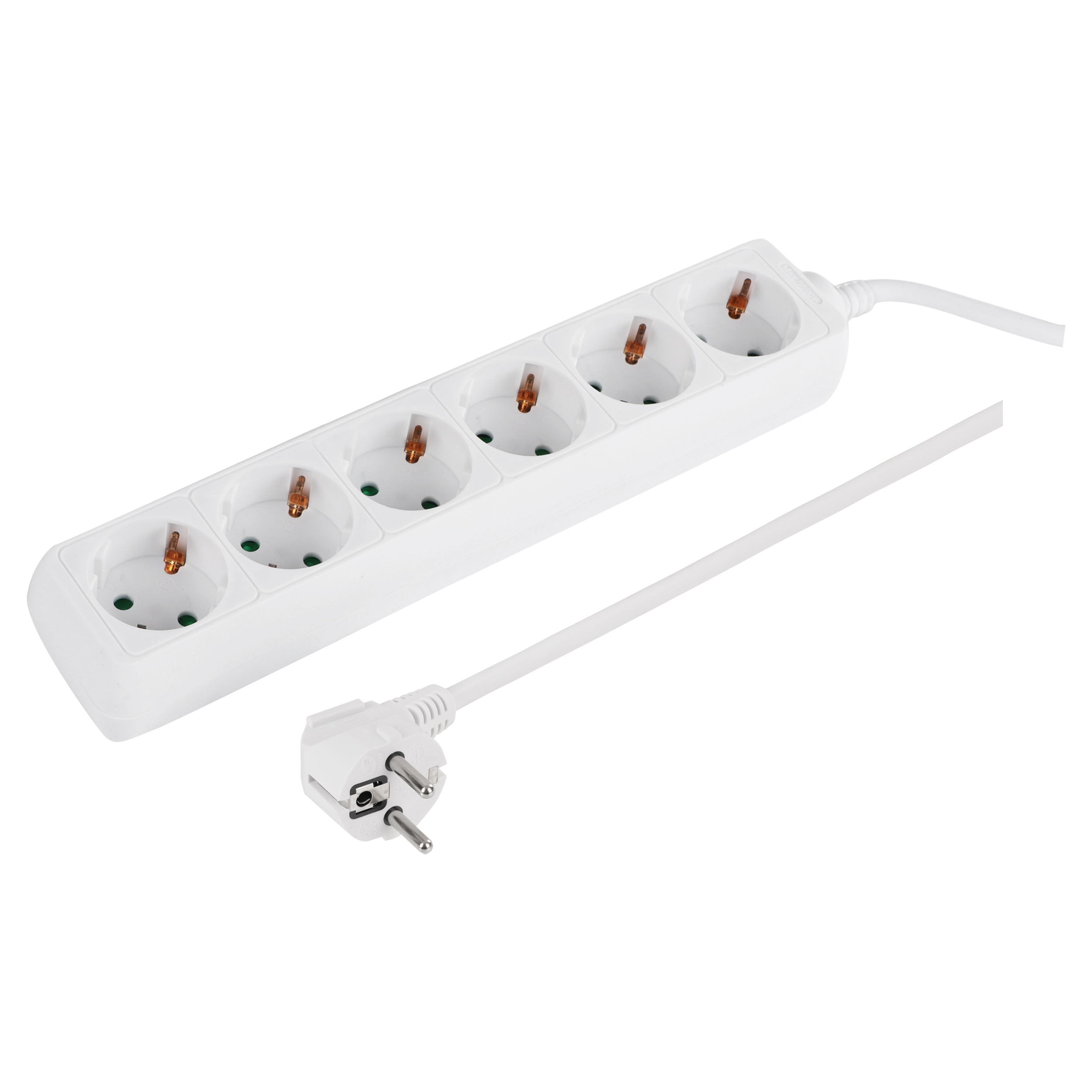 55.202.87 Q-Link  stekkerdoos 6-voudig - randaarde wit 3 x 1.5 mm², 5 m