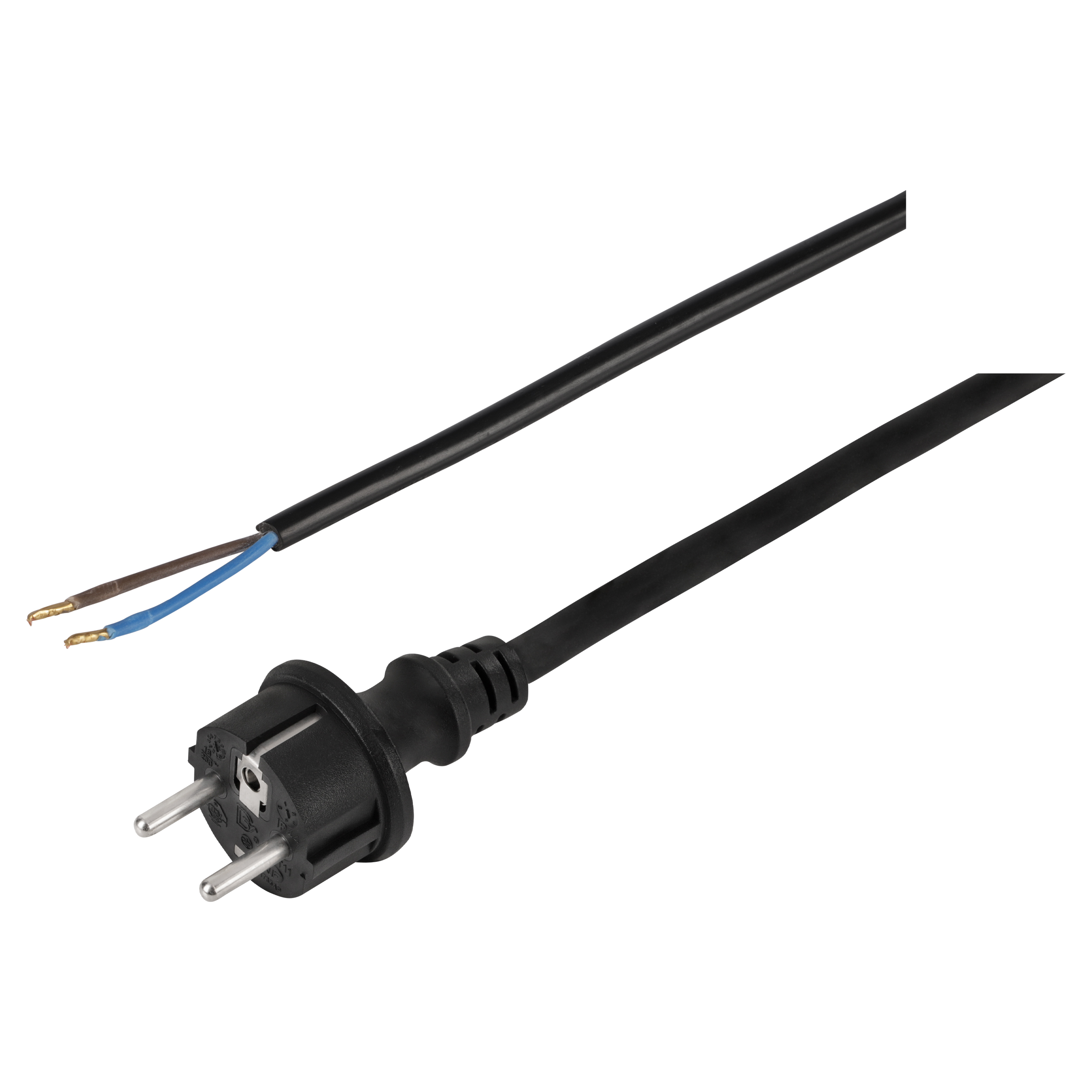 55.203.02 Q-Link  aansluitsnoer max 2500W zwart 2 x 1.0 mm², 5 m