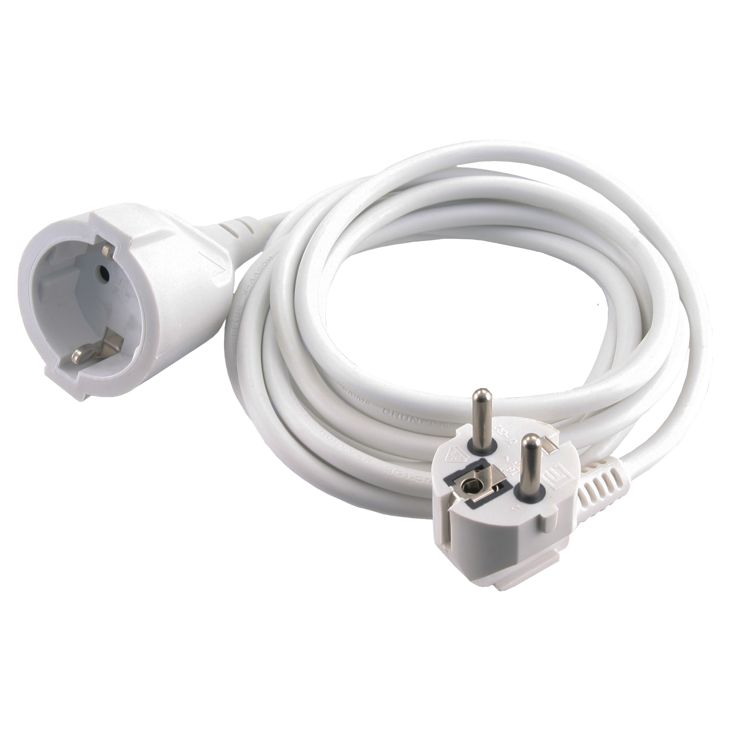 55.204.02 Q-Link  verlengsnoer randaarde - max 3680W wit 3 x 1.5 mm², 3 m