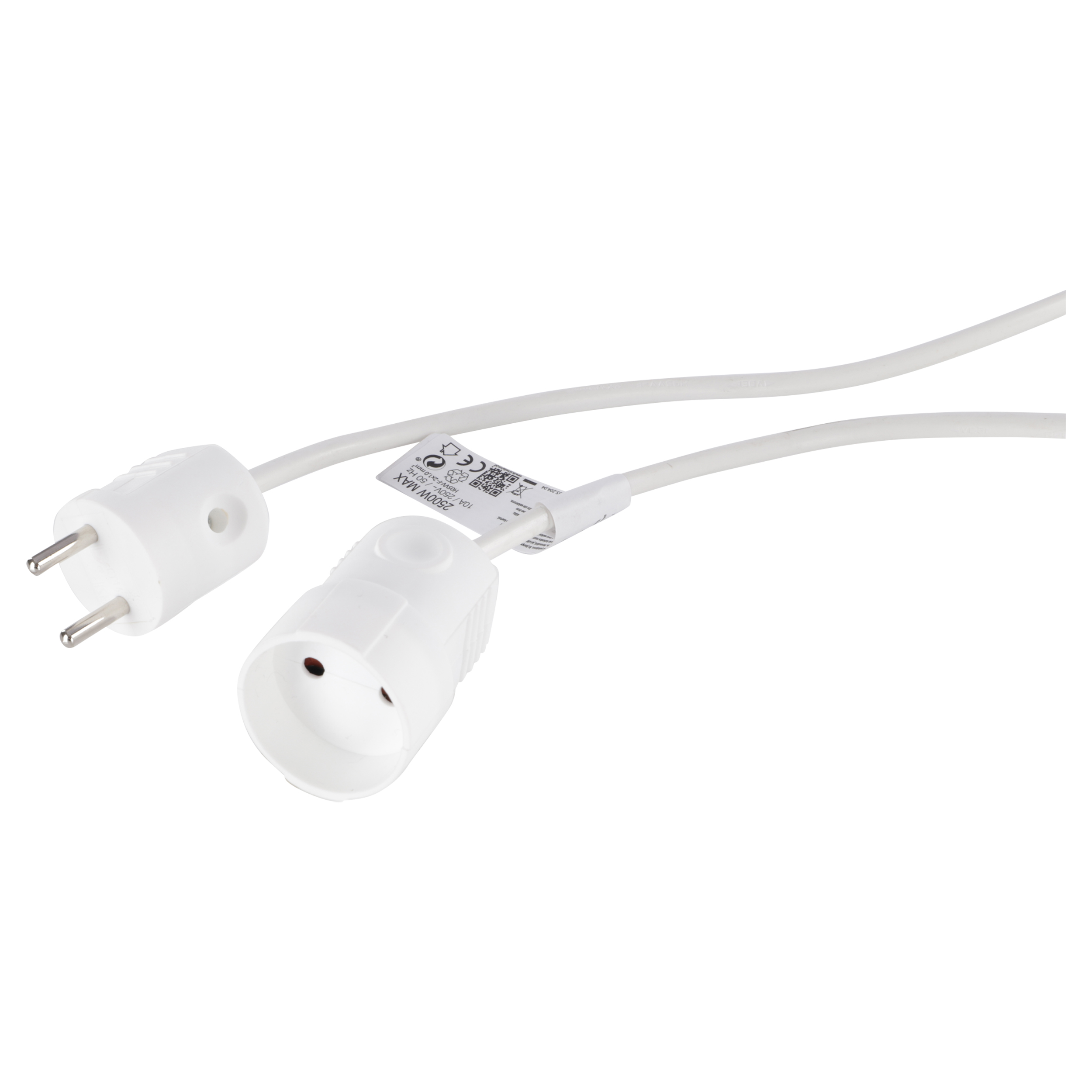 55.204.04 Q-Link  verlengsnoer 2-polig wit 2 x 1.0 mm² - 5 m