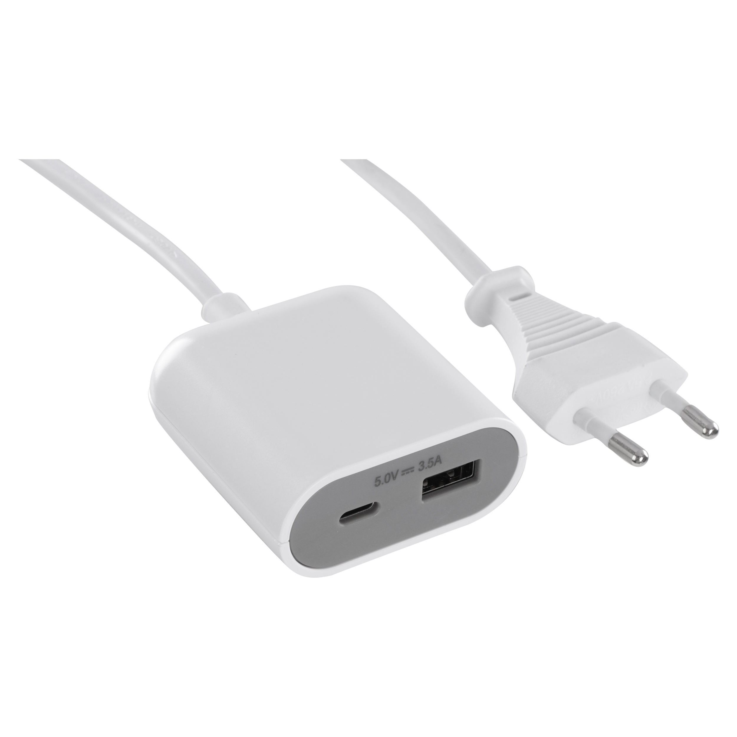55.204.26 Q-Link  verlengkabel euro - USB A/C wit 1.5 m